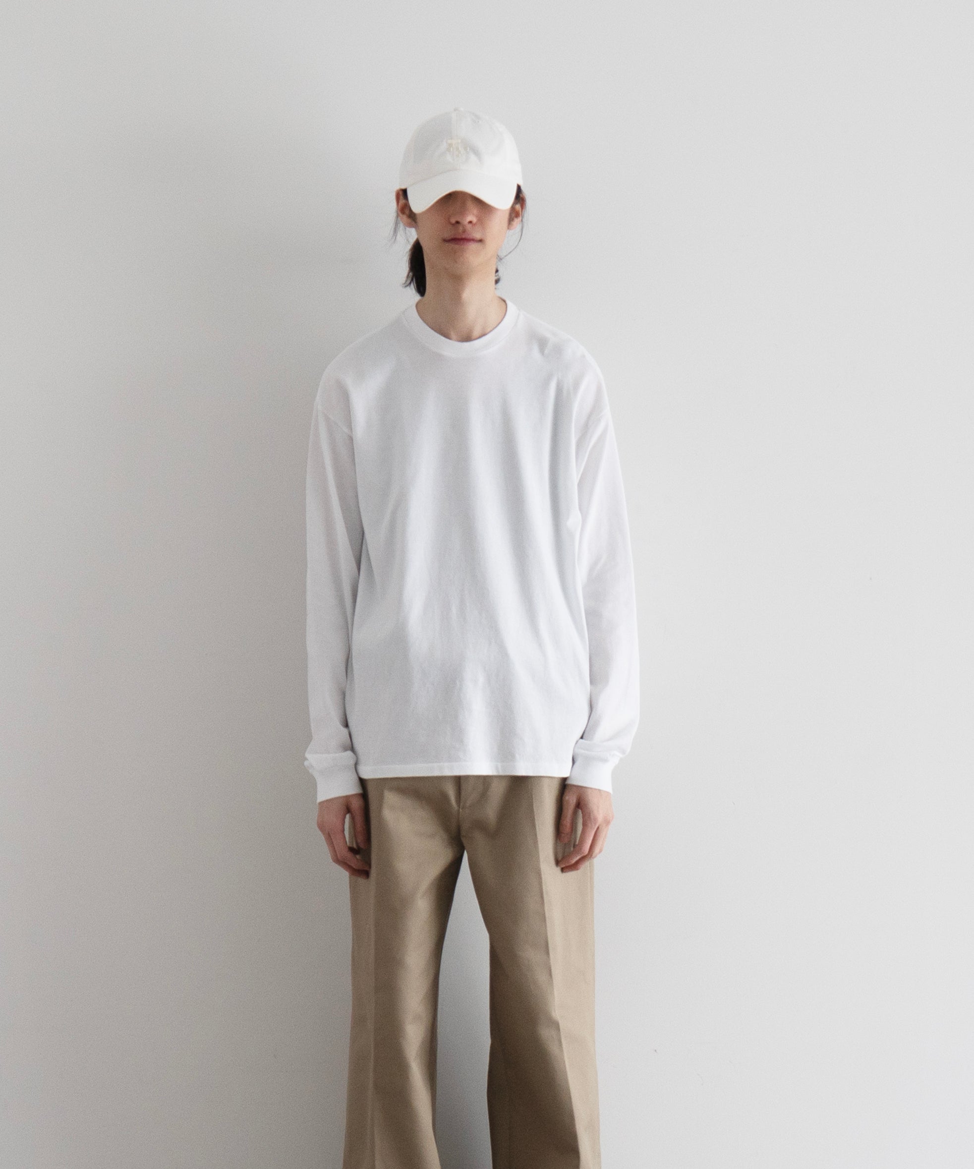 AURALEE Seamless l/s tee "TOP GRAY"