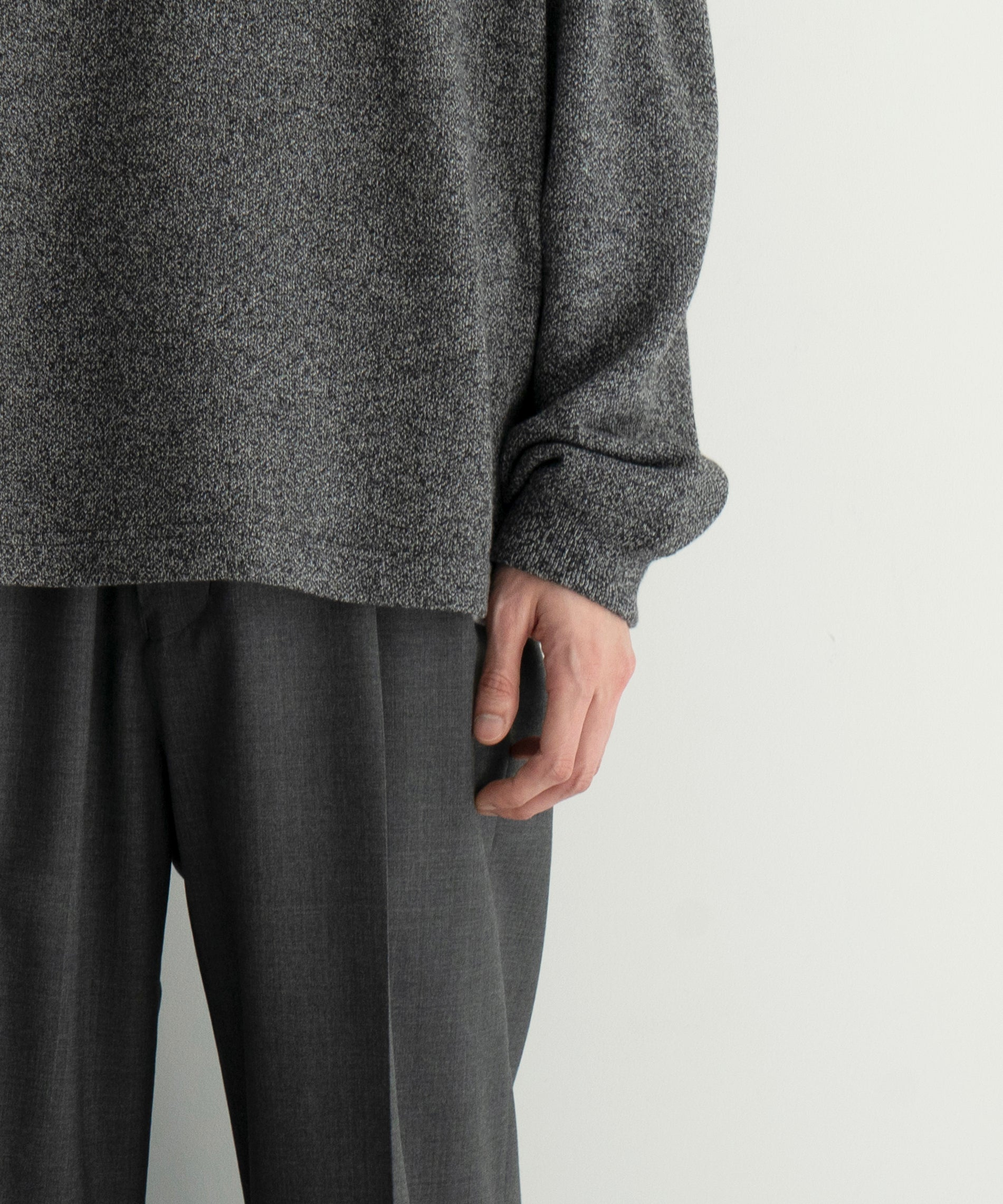 crepuscule Co/ra moss stitch P/O "HEATHER GRAY"