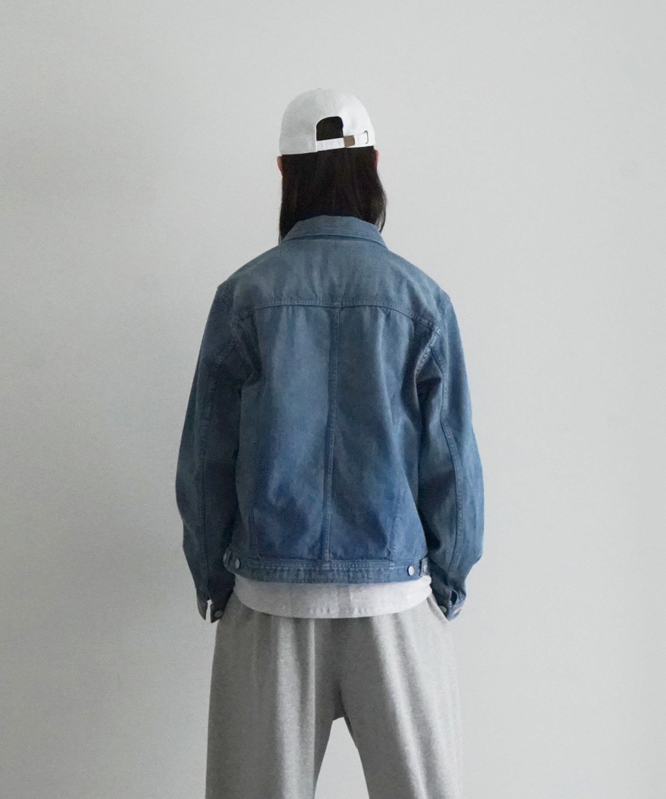 AURALEE Selvedge faded light denim blouson "LIGHT INDIGO"