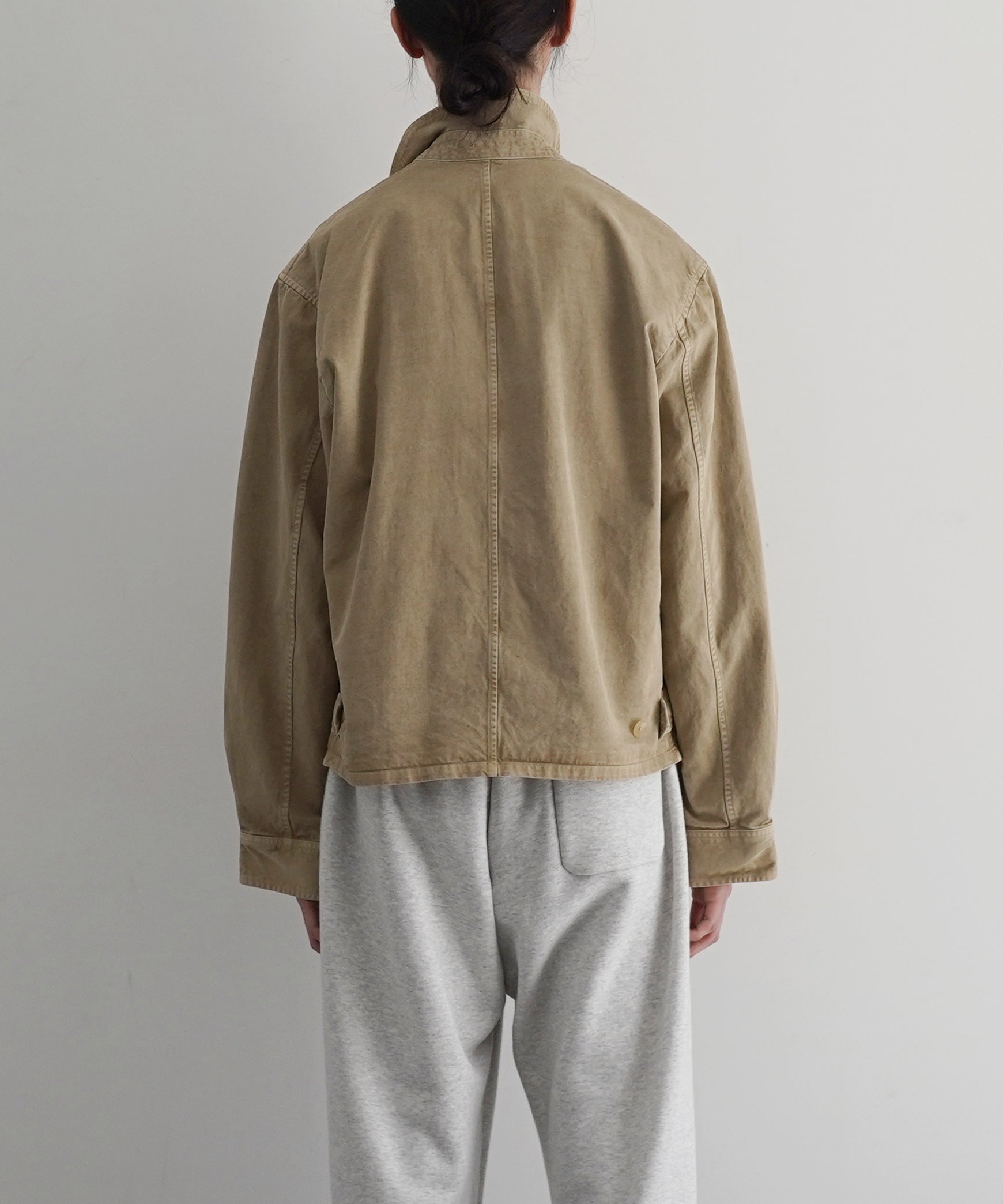AURALEE Garment-dyed finx light chino blouson "BEIGE"