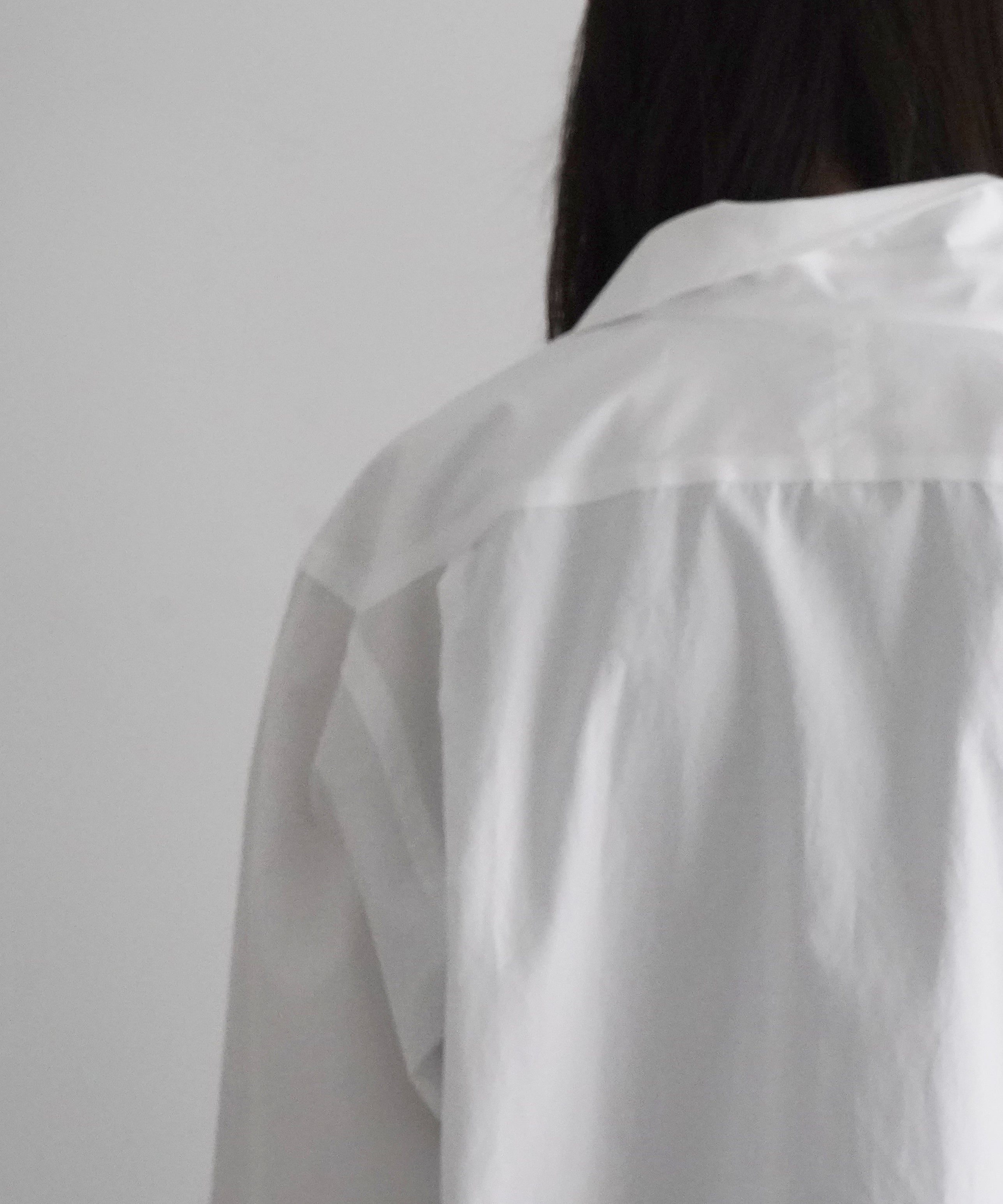 AURALEE Washed finx twill big shirt "WHITE"