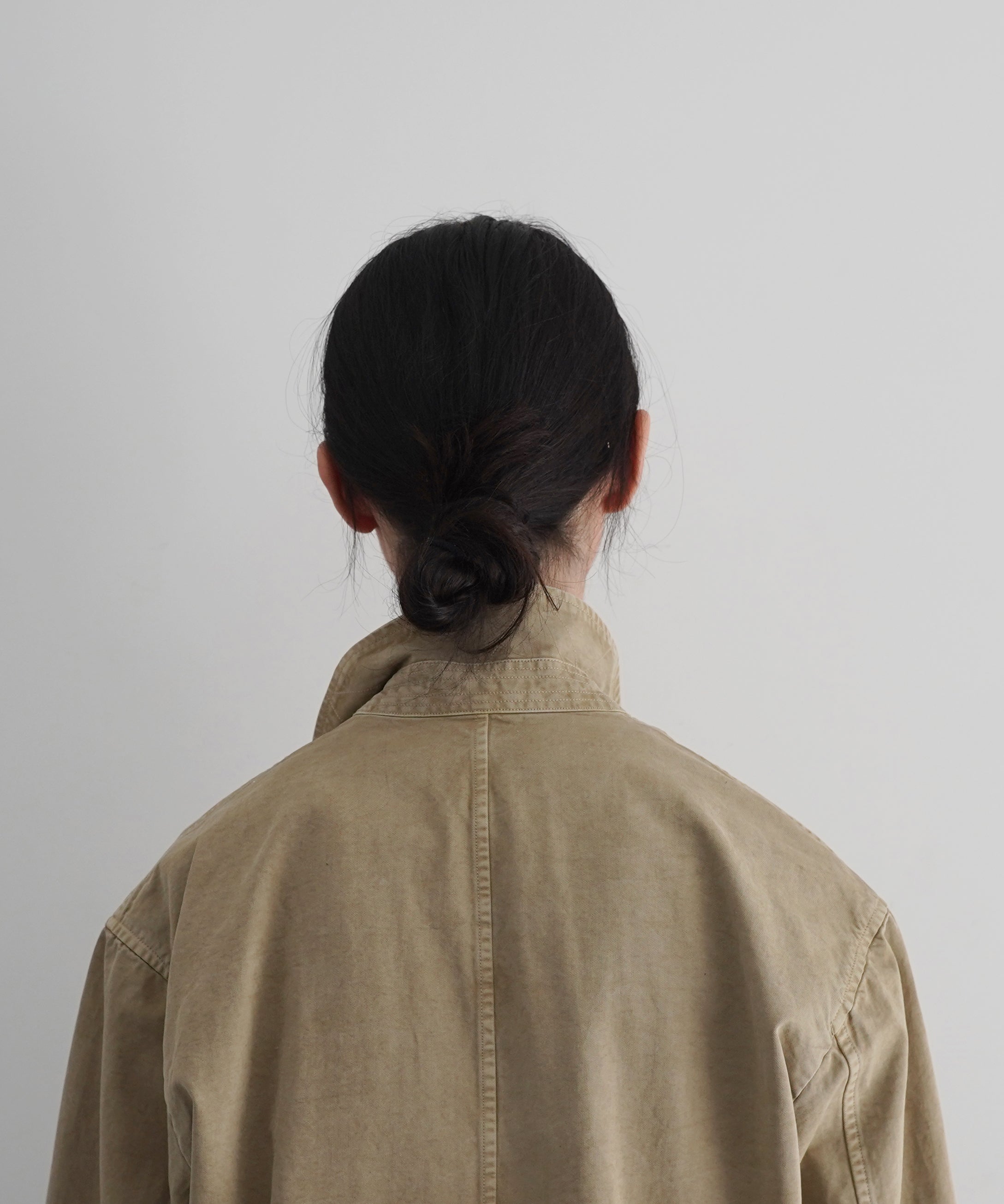 AURALEE Garment-dyed finx light chino blouson "BEIGE"