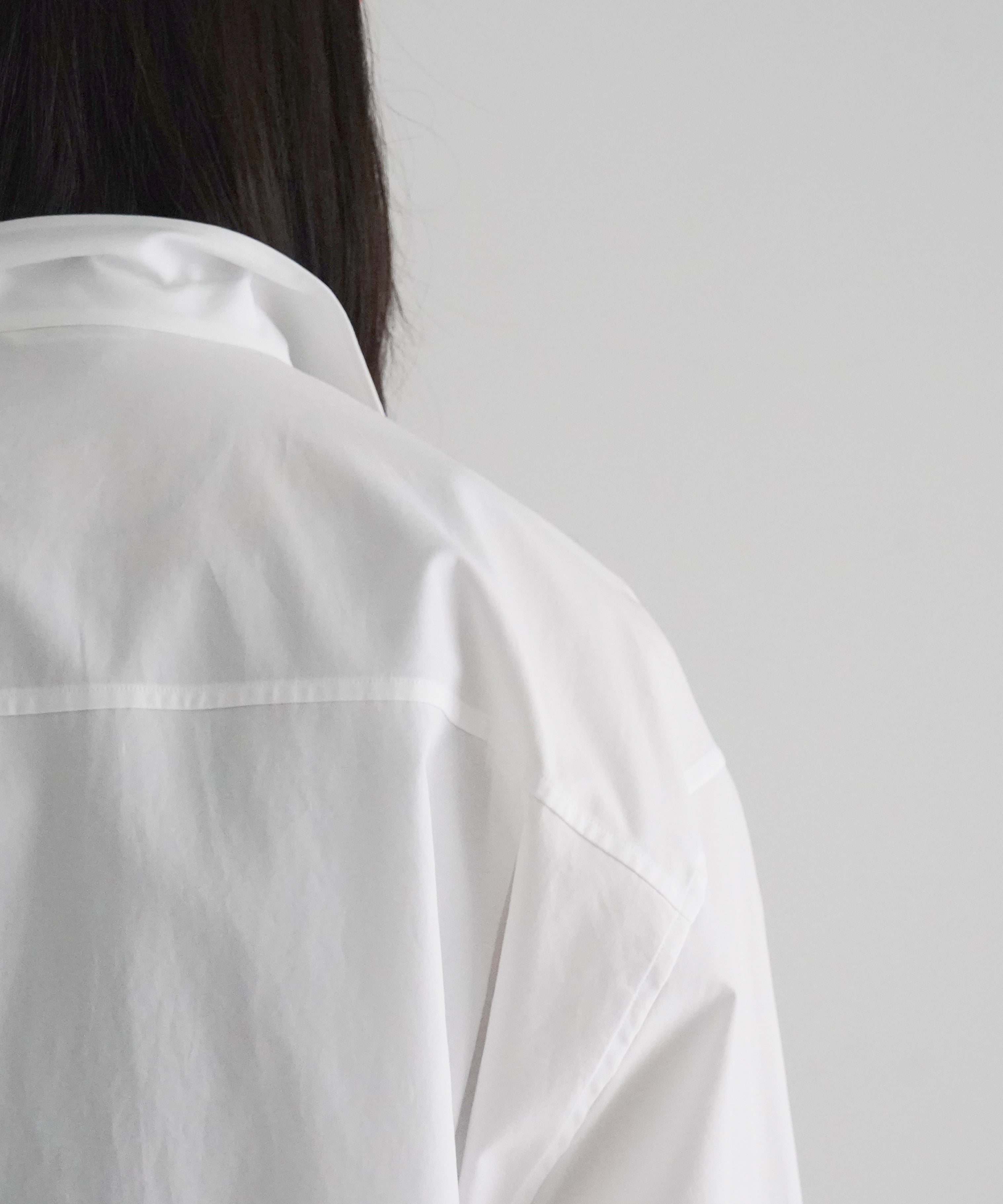 AURALEE Washed finx twill shirt "WHITE"