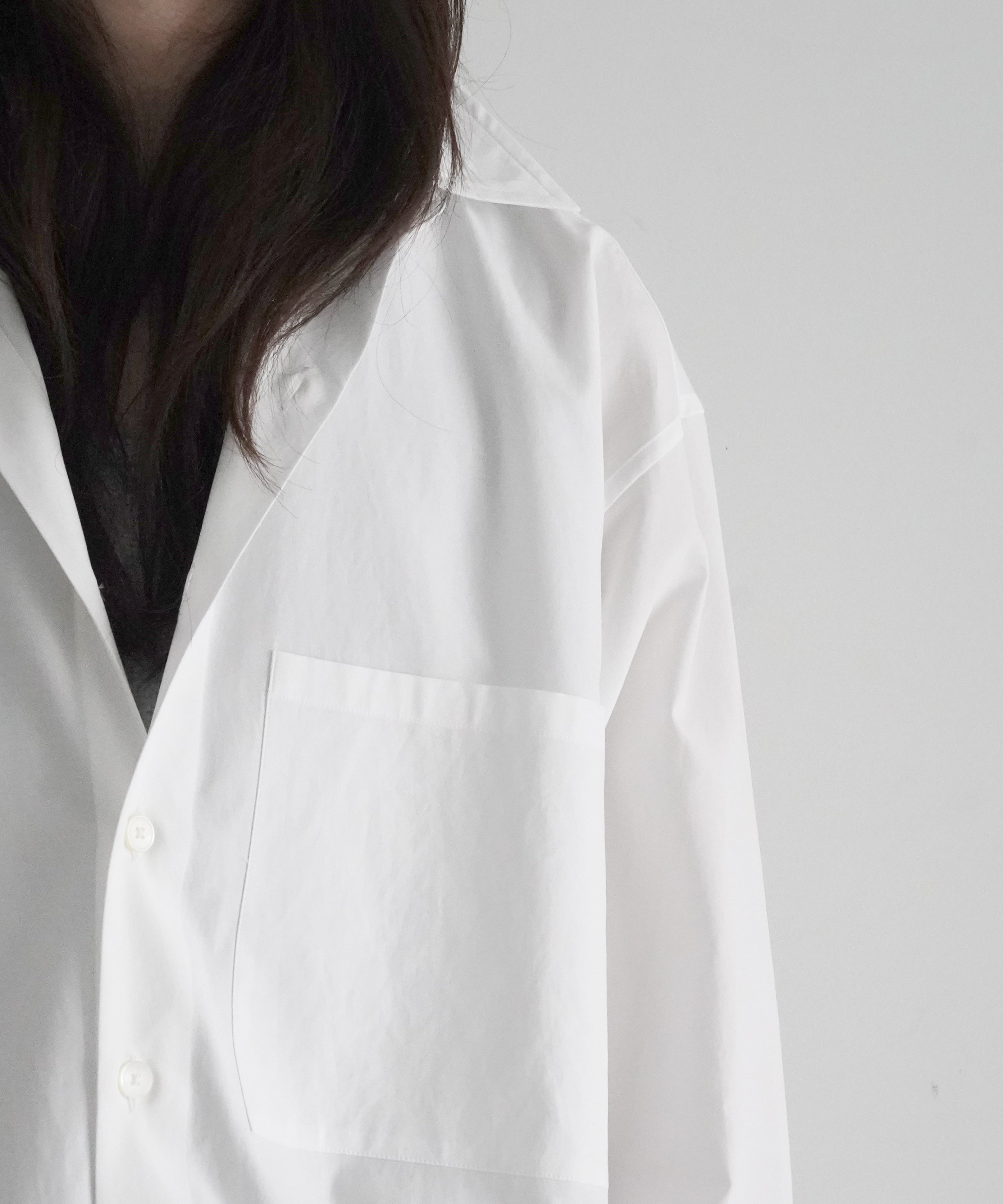 AURALEE Washed finx twill shirt "WHITE"