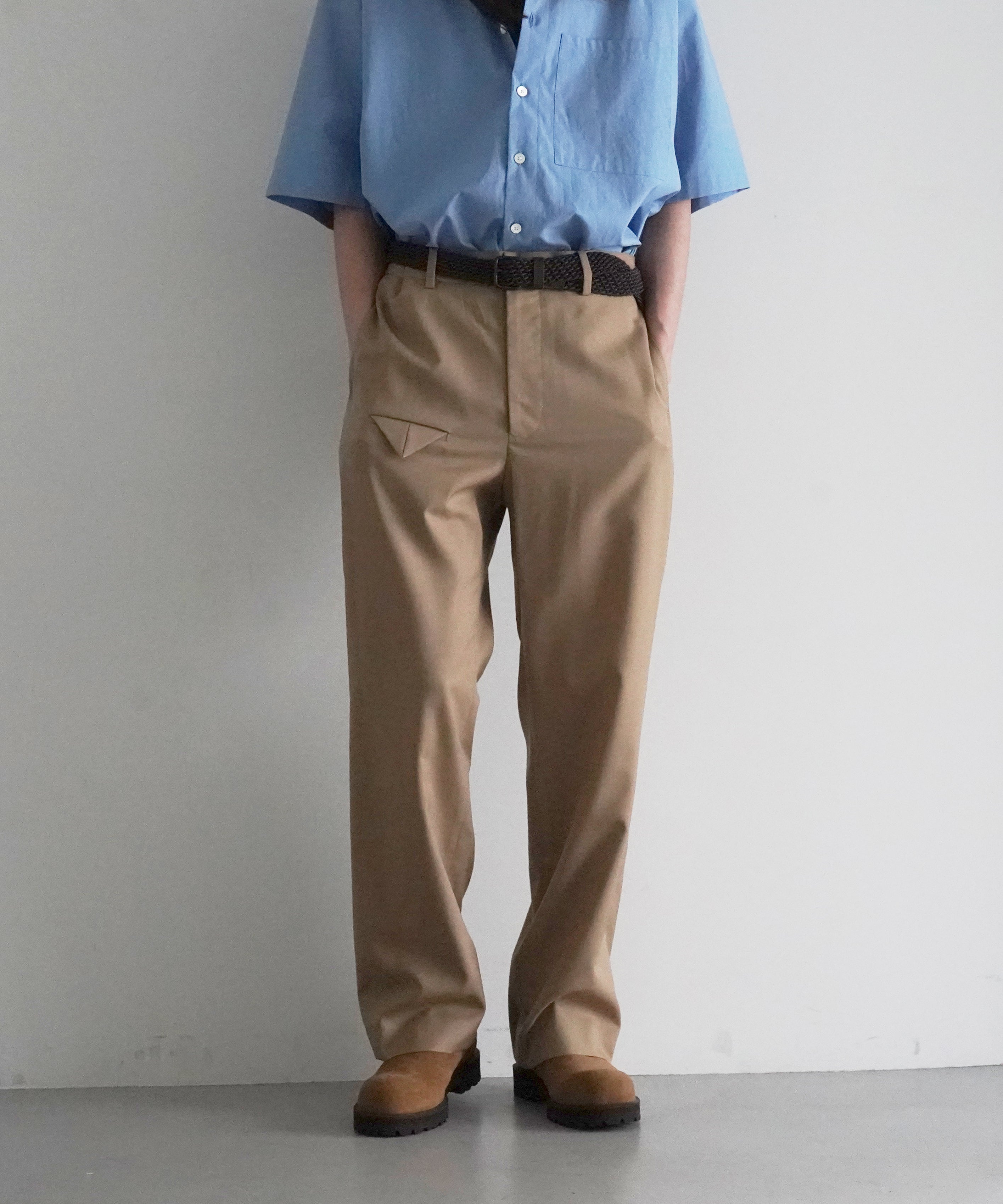 UNUSED Uw1167 front pocket wide trousers "BEIGE"