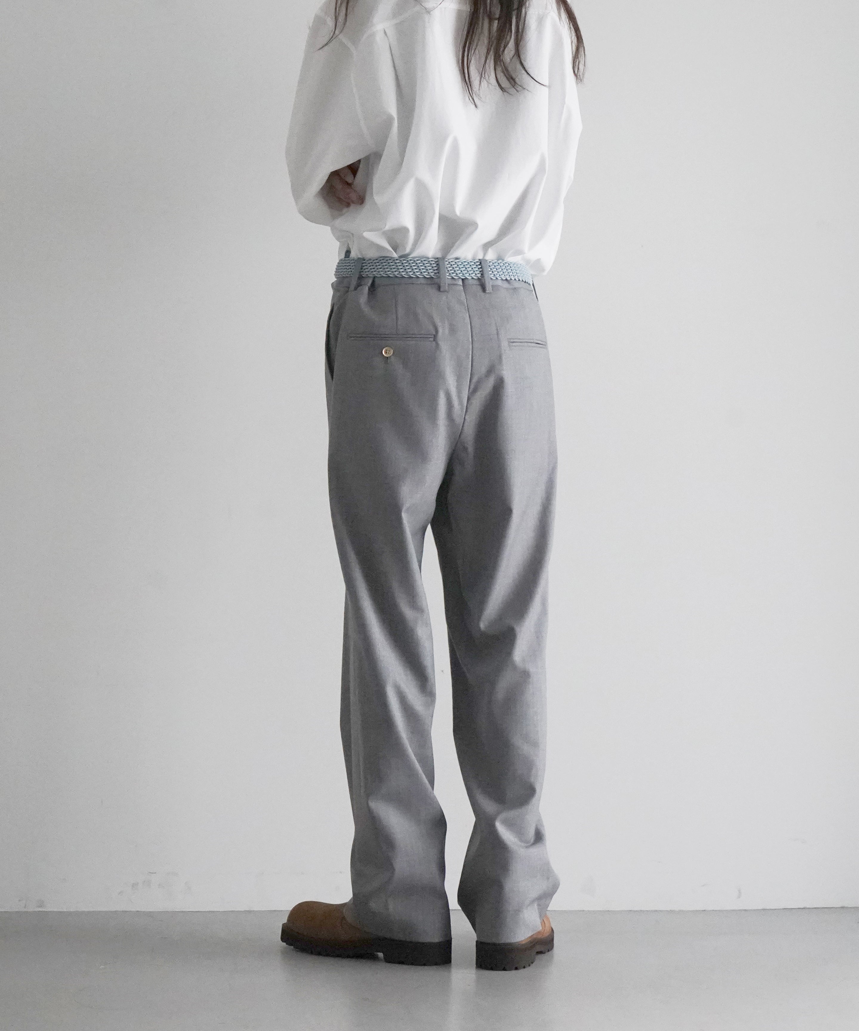 UNUSED Uw1167 front pocket wide trousers "GRAY"