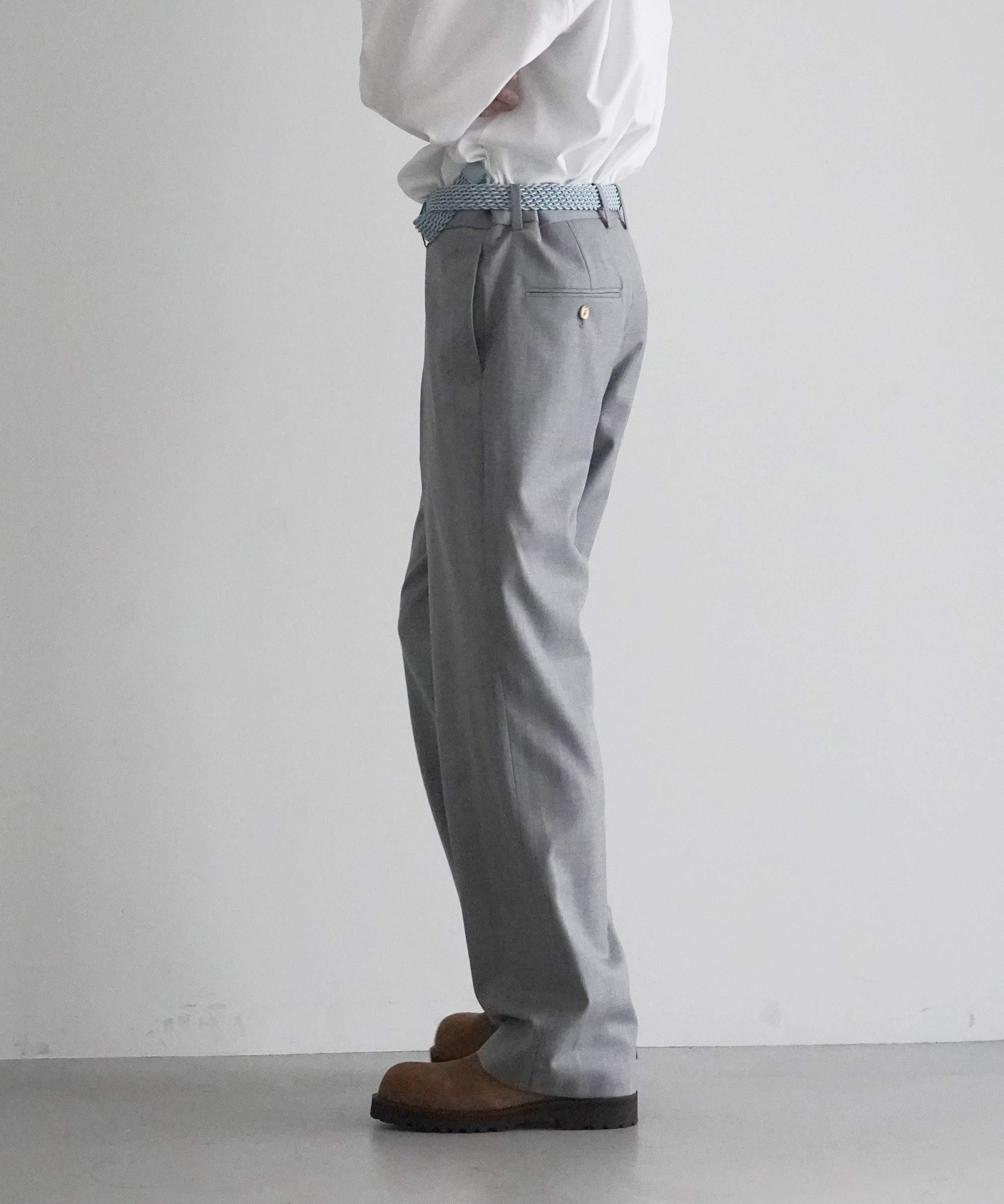 UNUSED Uw1167 front pocket wide trousers "GRAY"