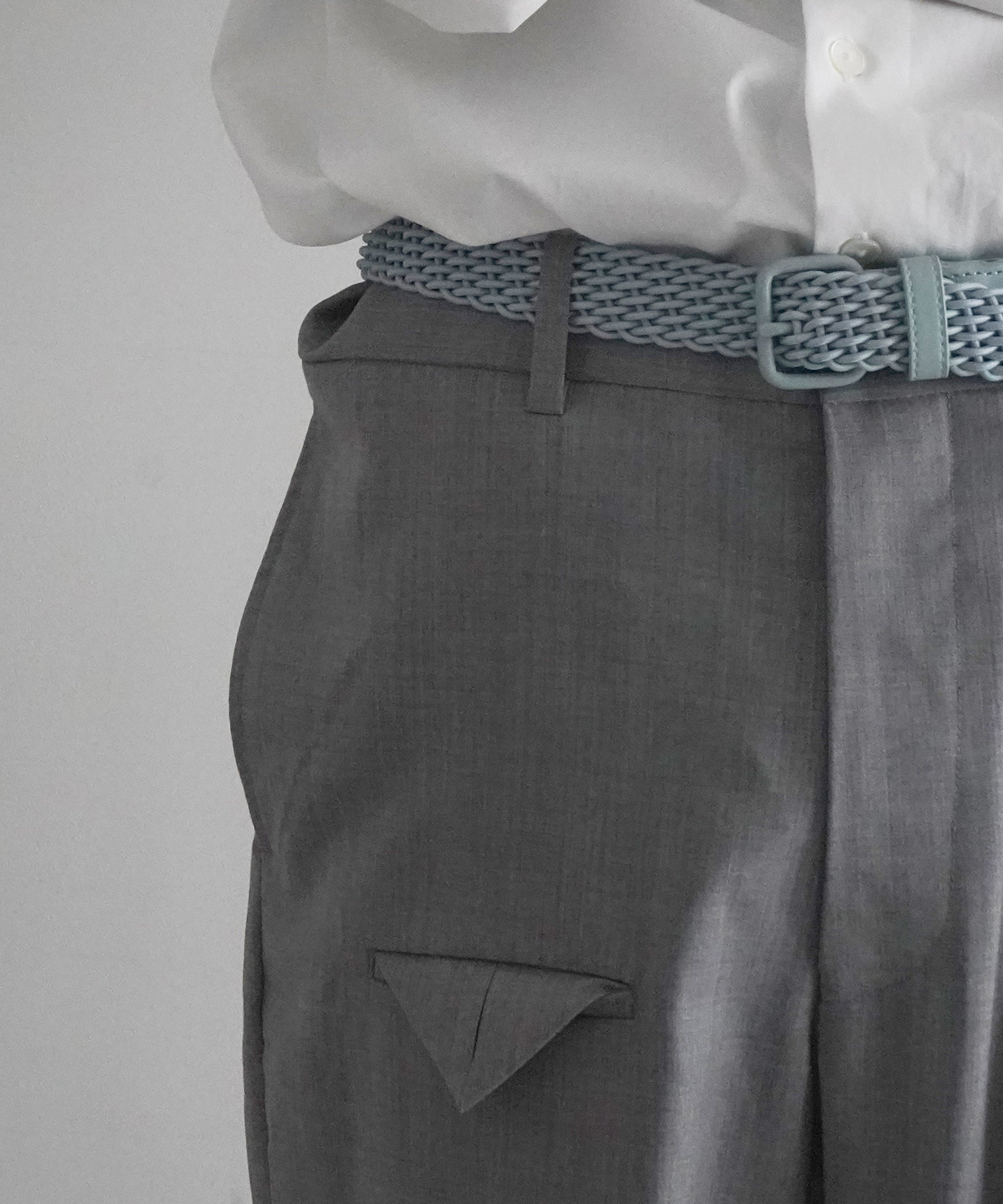 UNUSED Uw1167 front pocket wide trousers "GRAY"