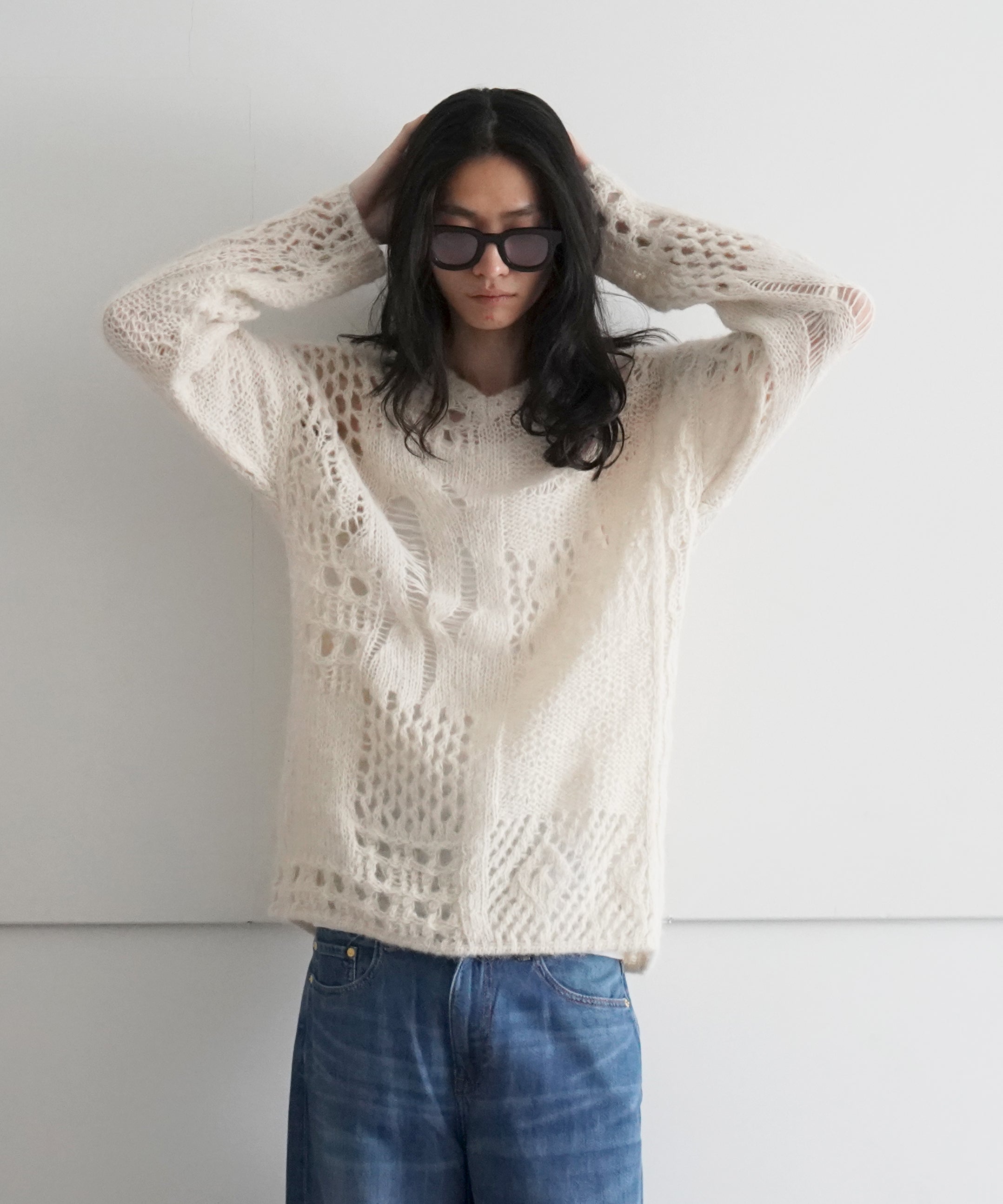 OUR LEGACY【アワーレガシー】v-neck crochet 