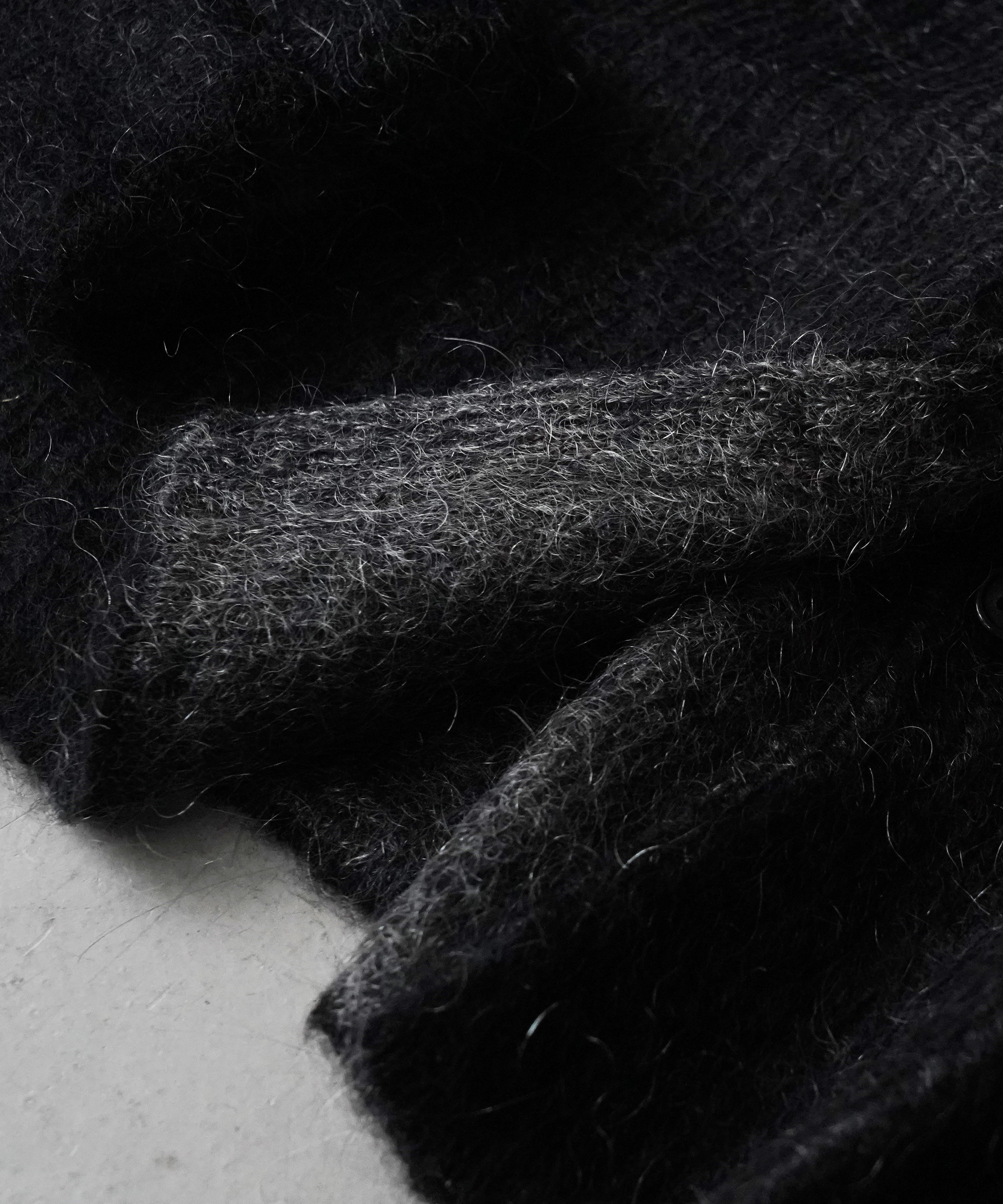 KAIKO Mohair shirts "BLACK"