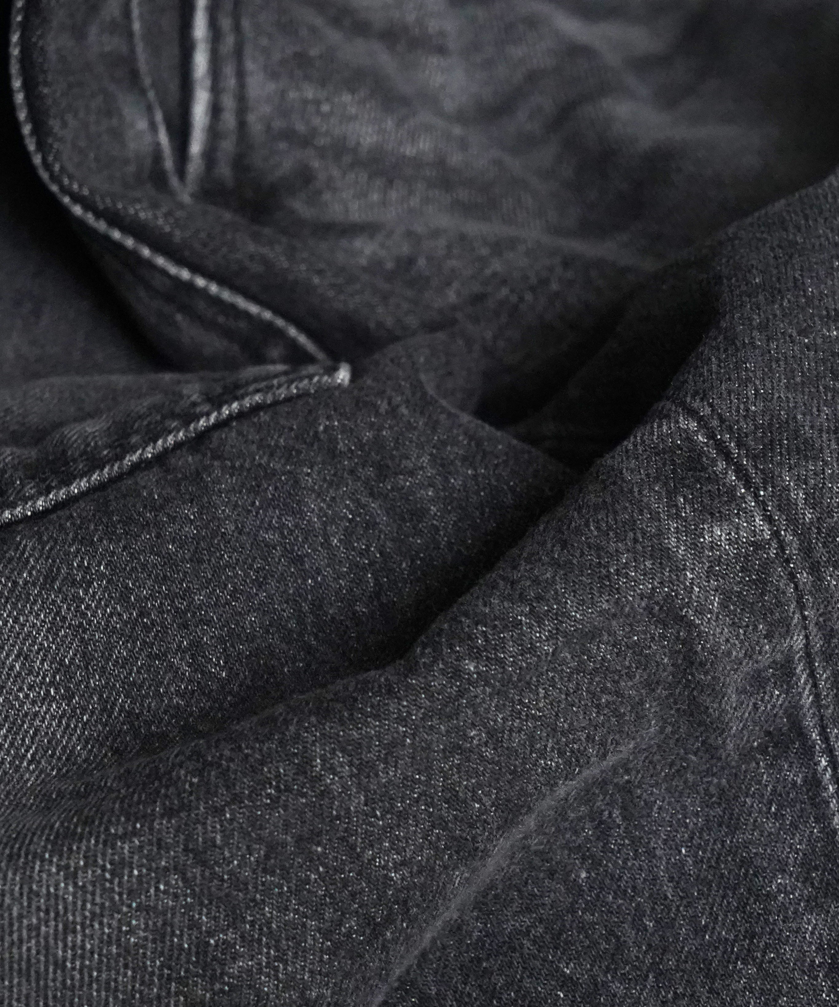 order Loose denim half pants used "BLACK"