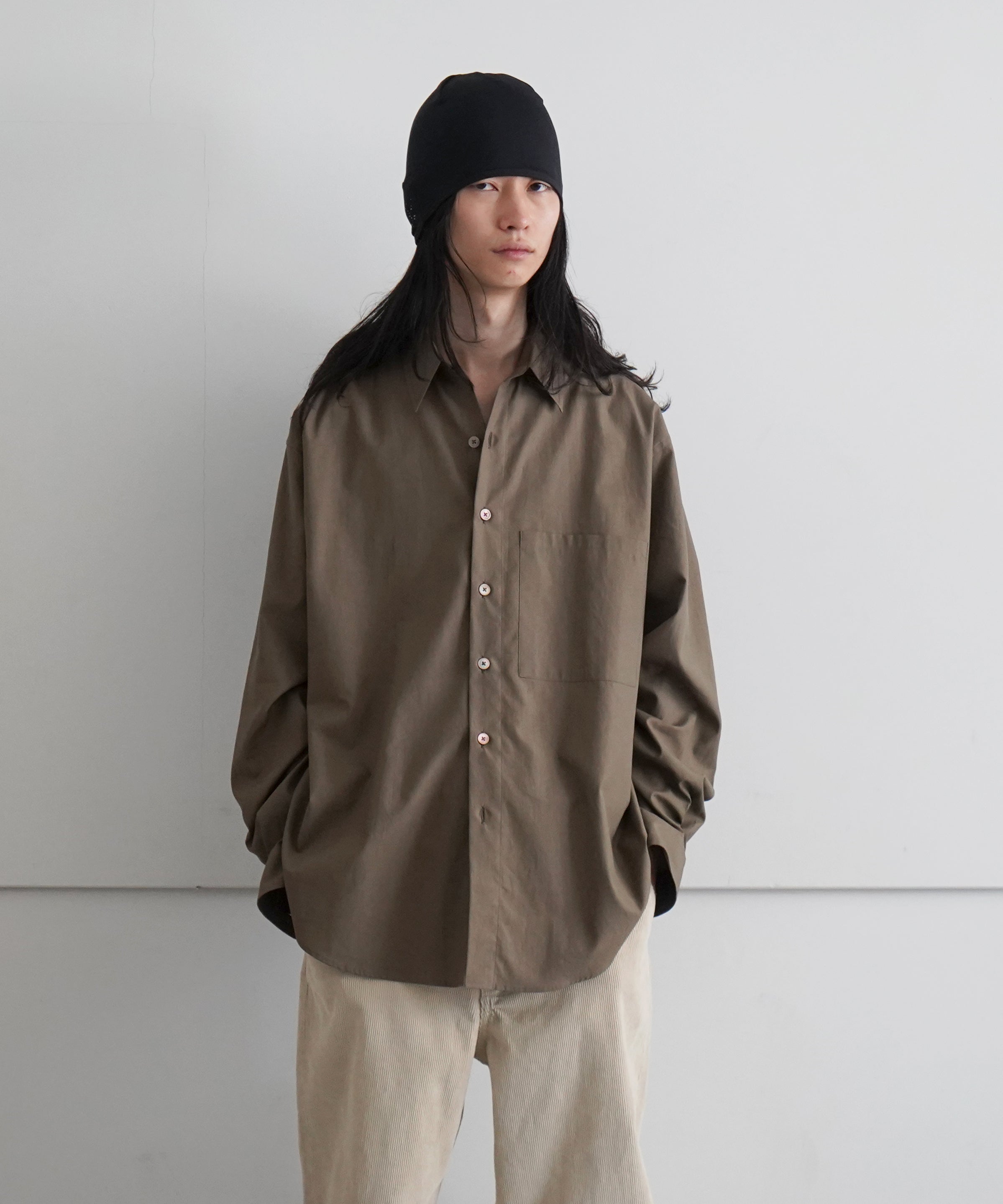 AURALEE WASHED FINX TWILL BIG SHIRT 