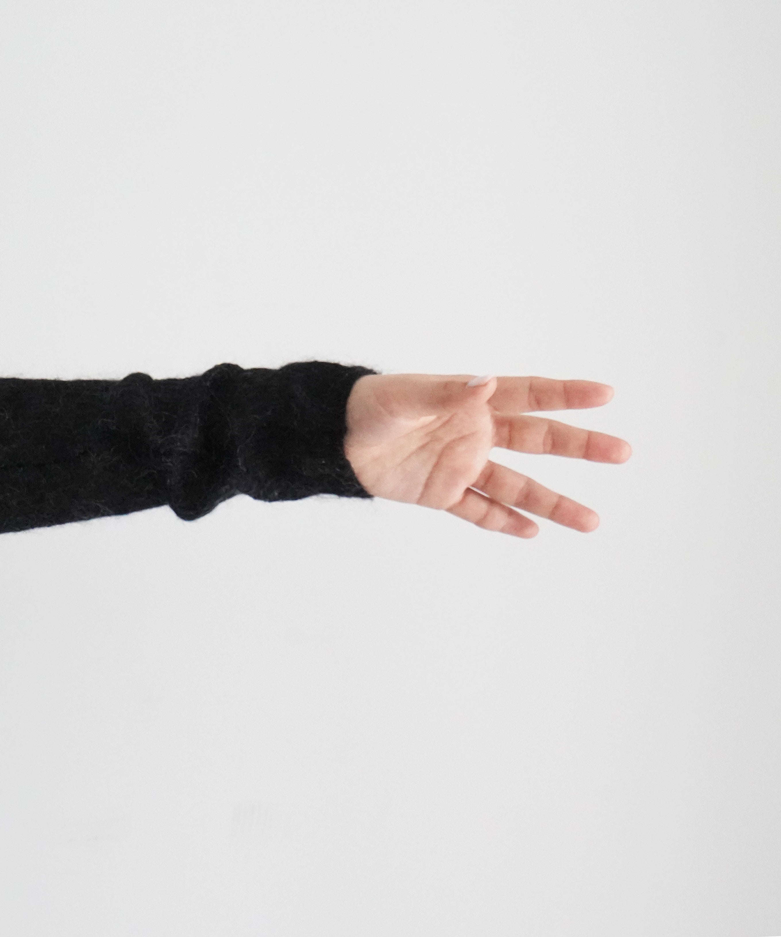 KAIKO MOHAIR KNIT SHIRTS "BLACK"