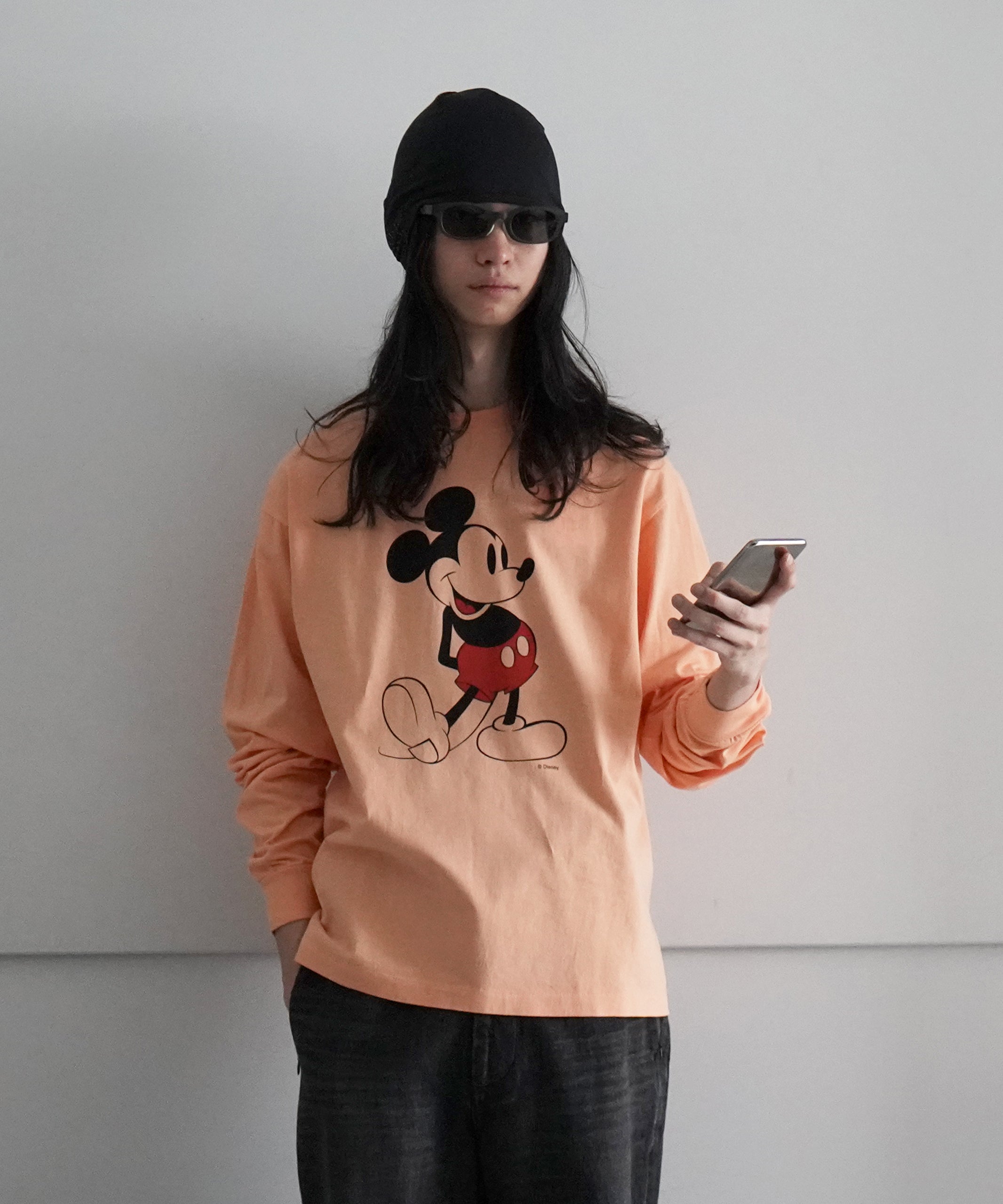 UNUSED Us2458 disney×unused long sleeve tee "YELLOW"