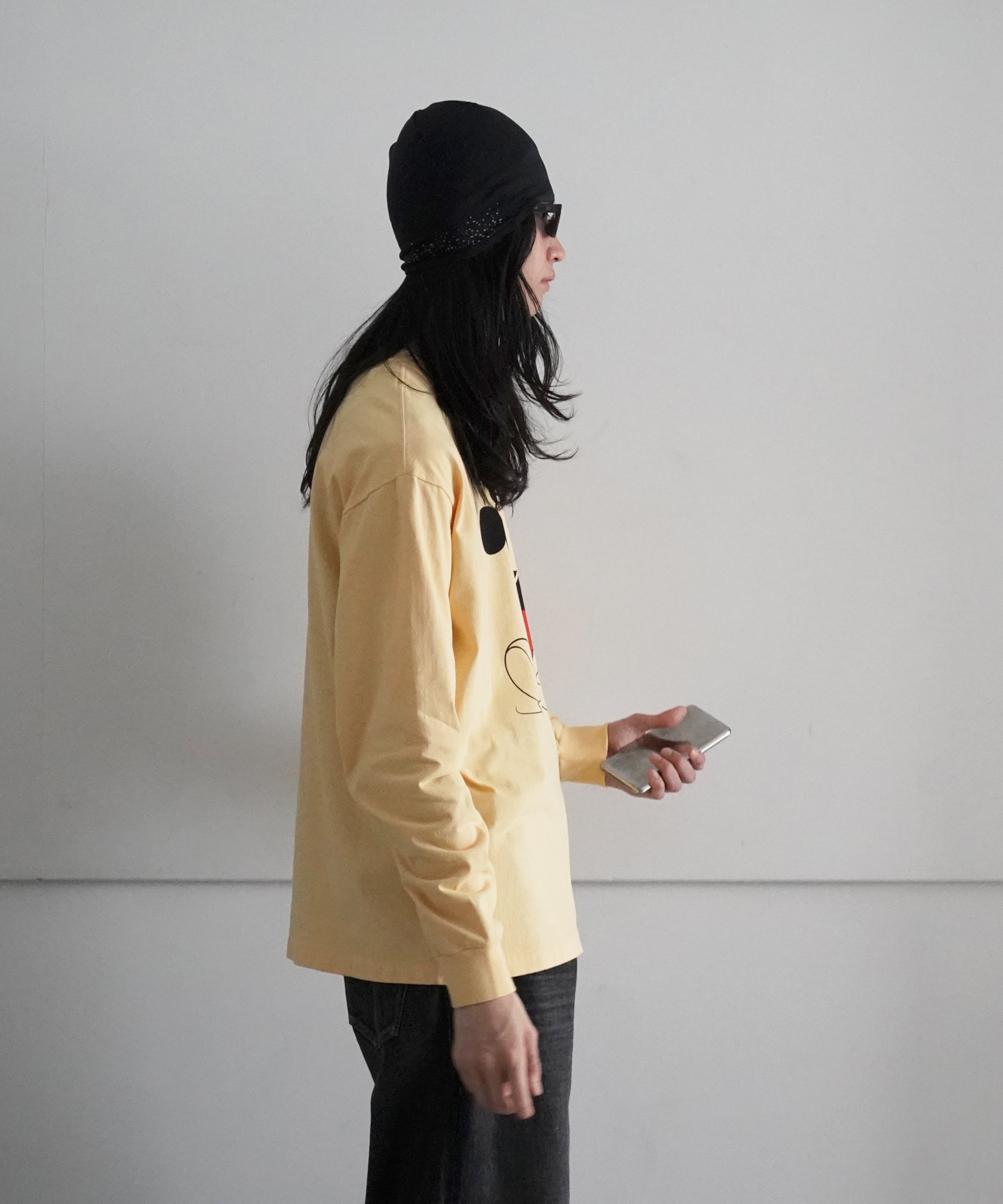 UNUSED Us2458 disney×unused long sleeve tee "YELLOW"