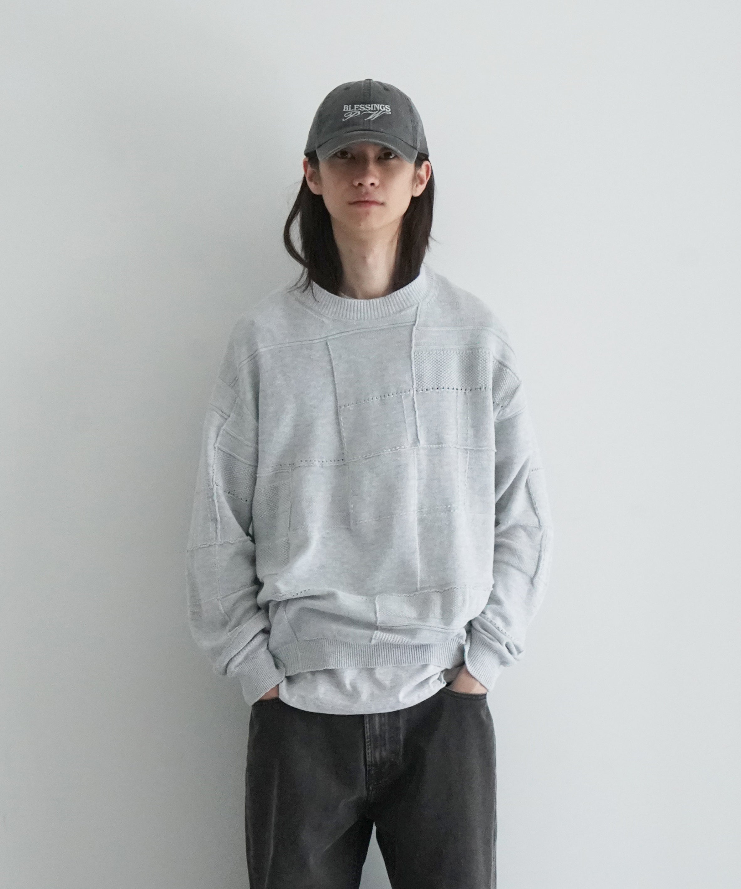 UNUSED Us2498 cotton pullover knit "HEATHER"