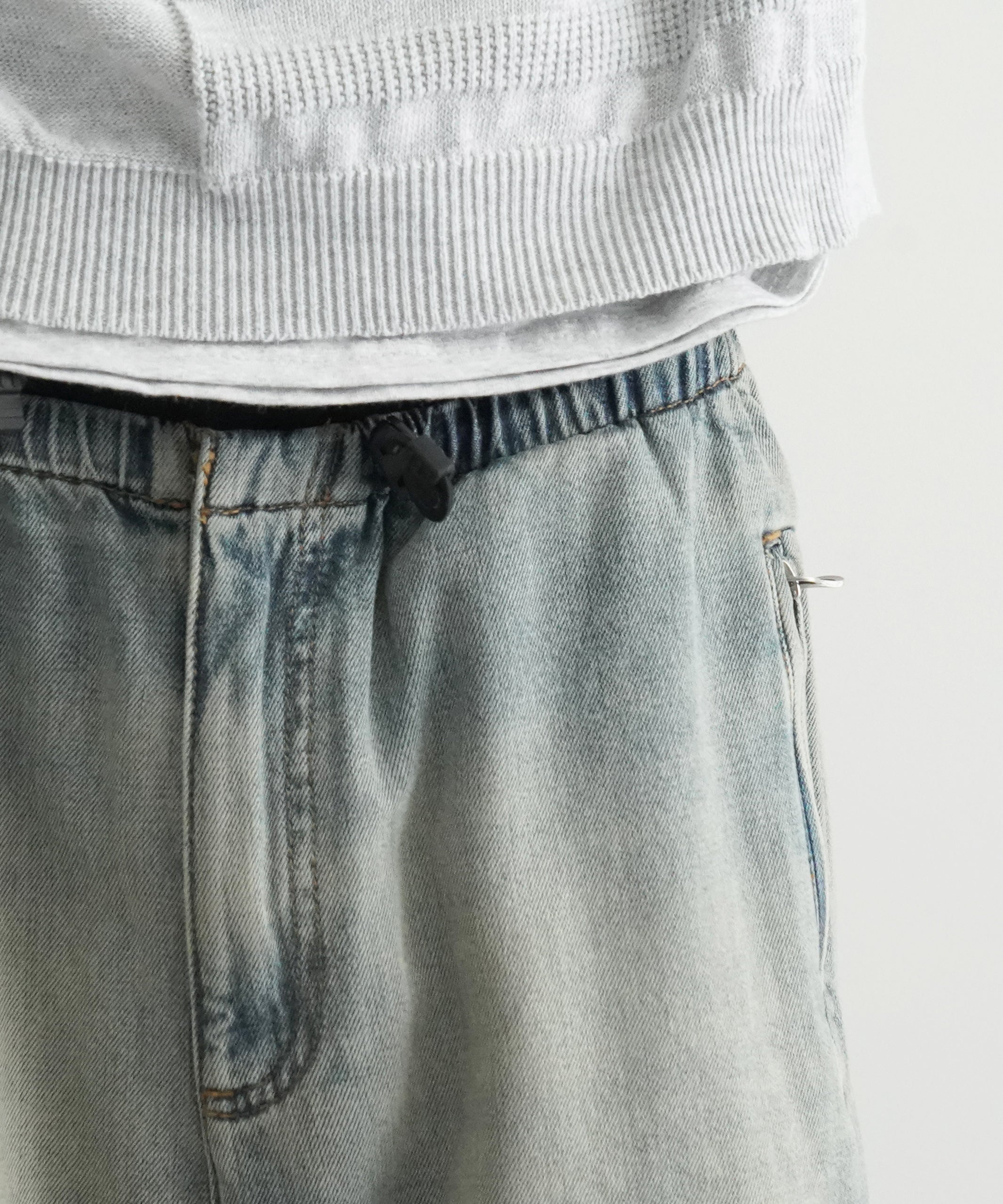 DIESEL Shorts in light bicolor denim "INDIGO"