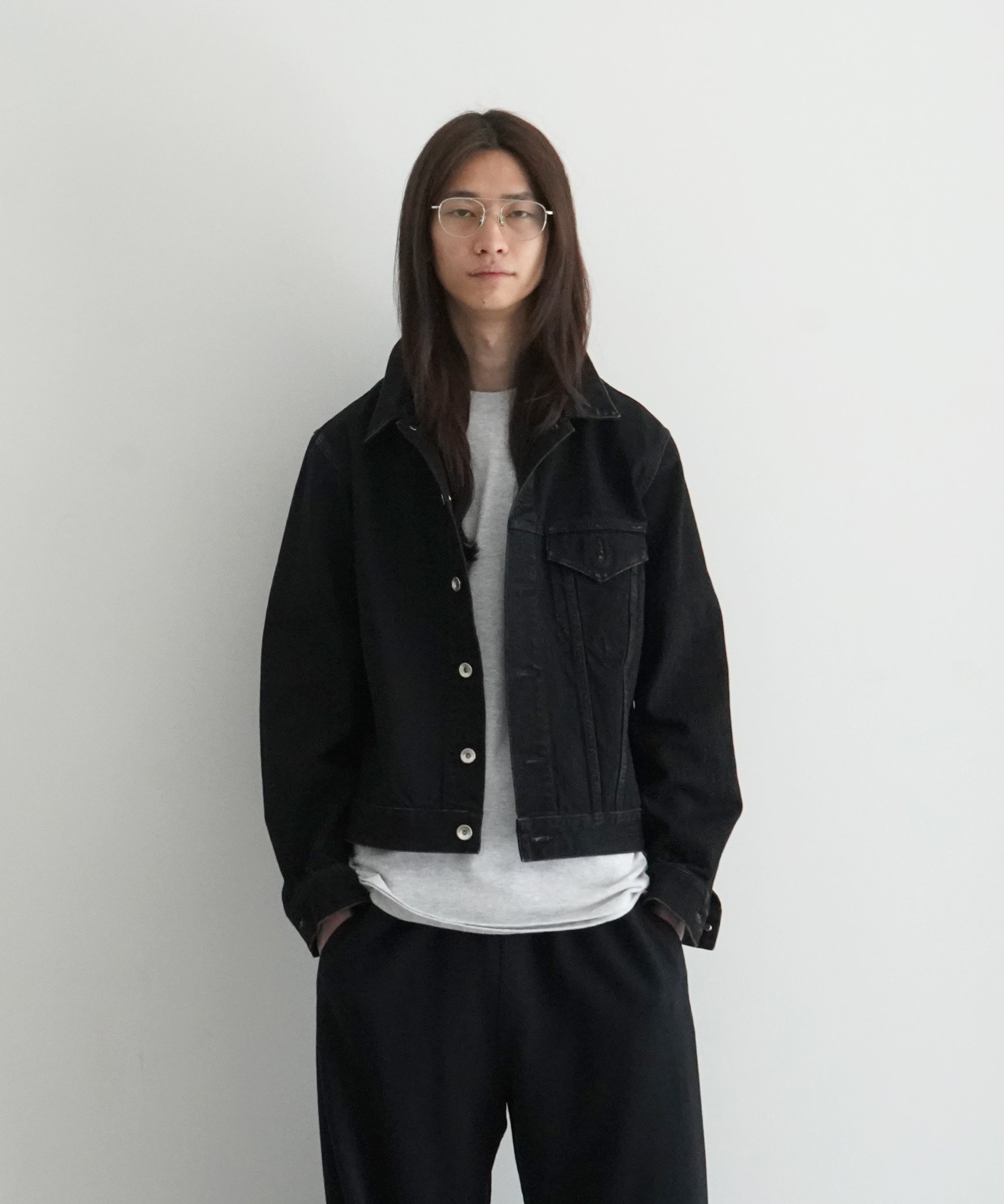 ensou. Erased jean jacket-washed "INDIGO"