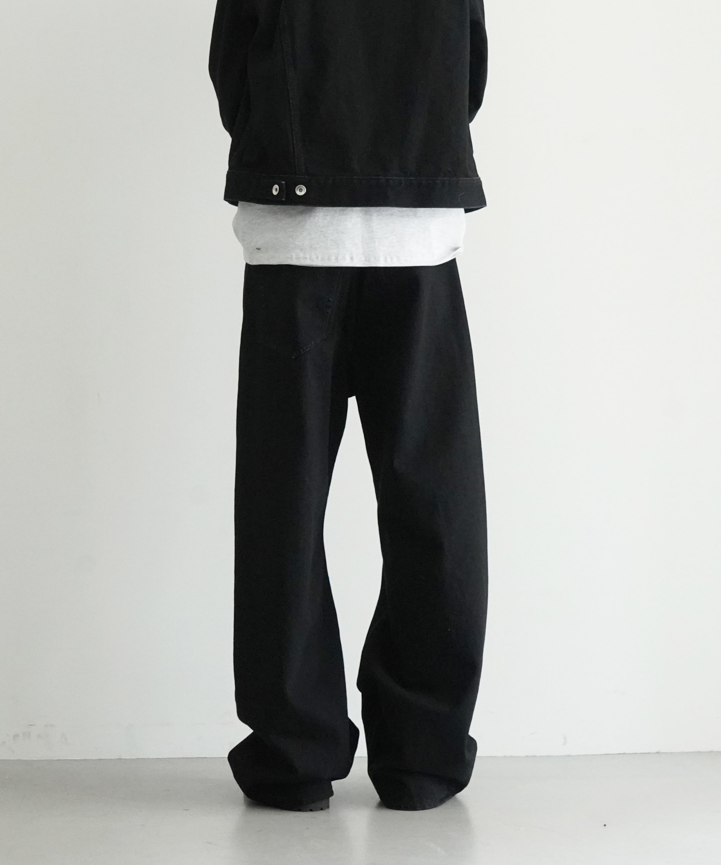 ensou. Wide big-e 4pk jeans-washed "BLACK"