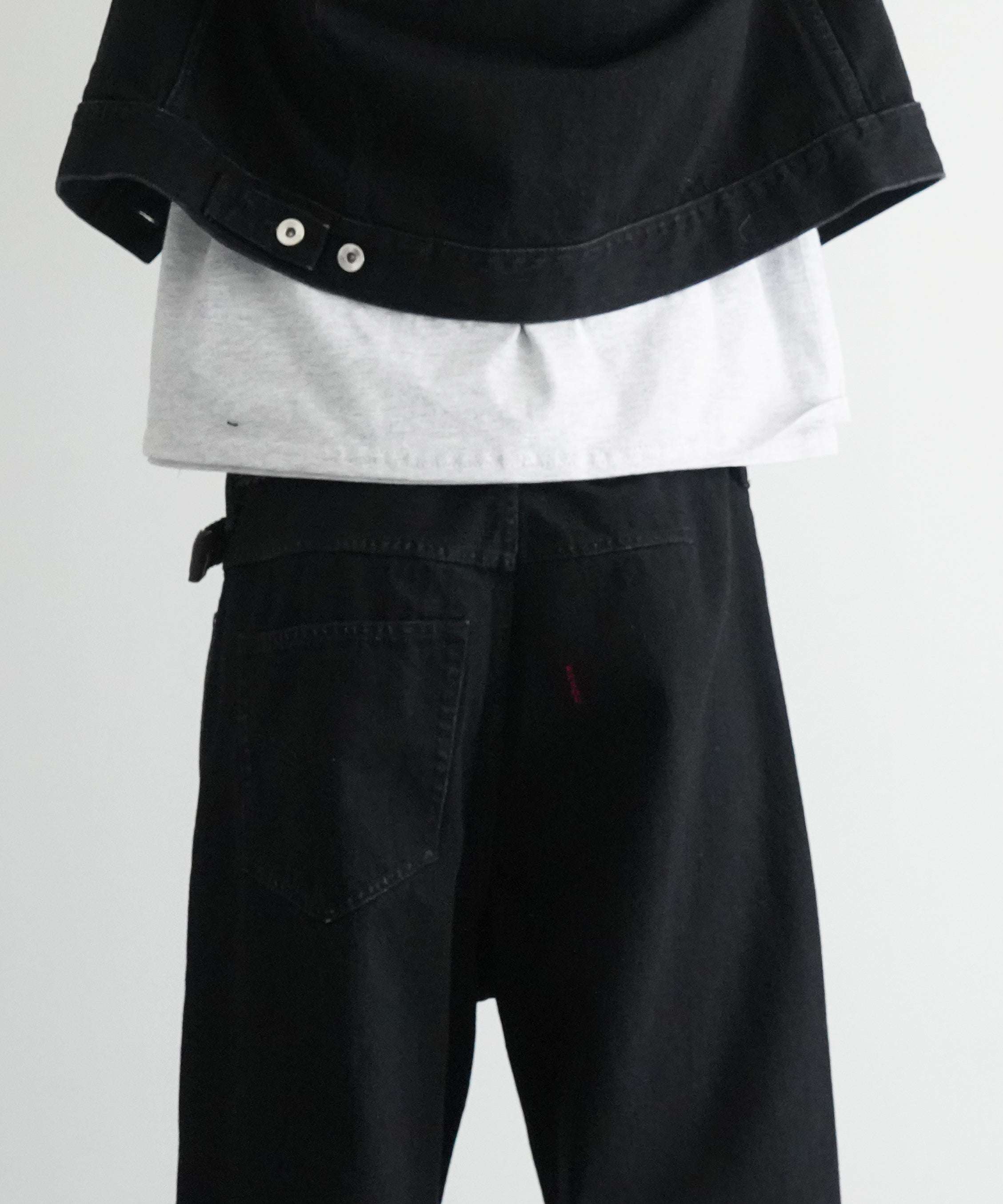 ensou. Wide big-e 4pk jeans-washed "BLACK"