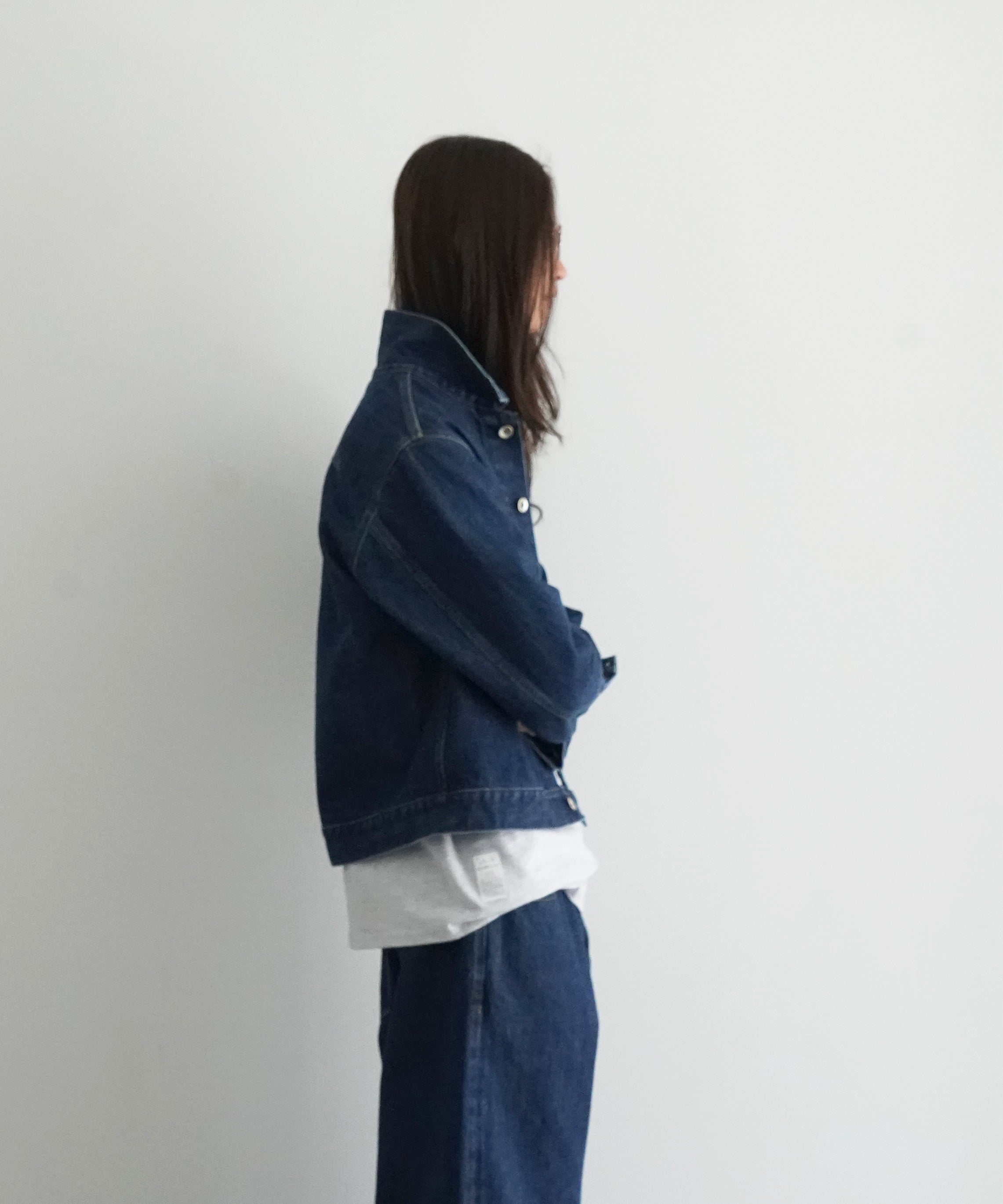 ensou. Erased jean jacket-washed "INDIGO"