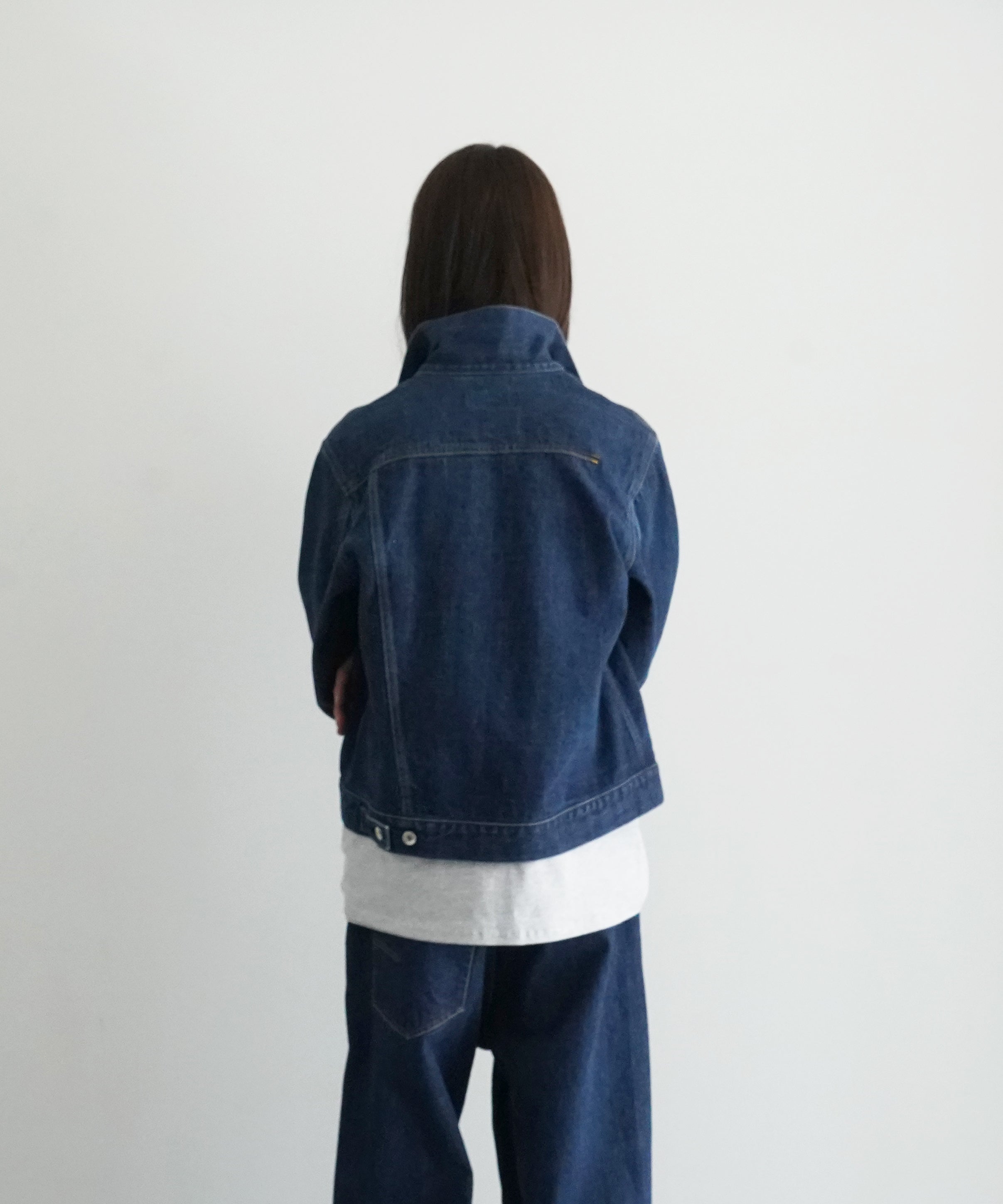 ensou. Erased jean jacket-washed "INDIGO"