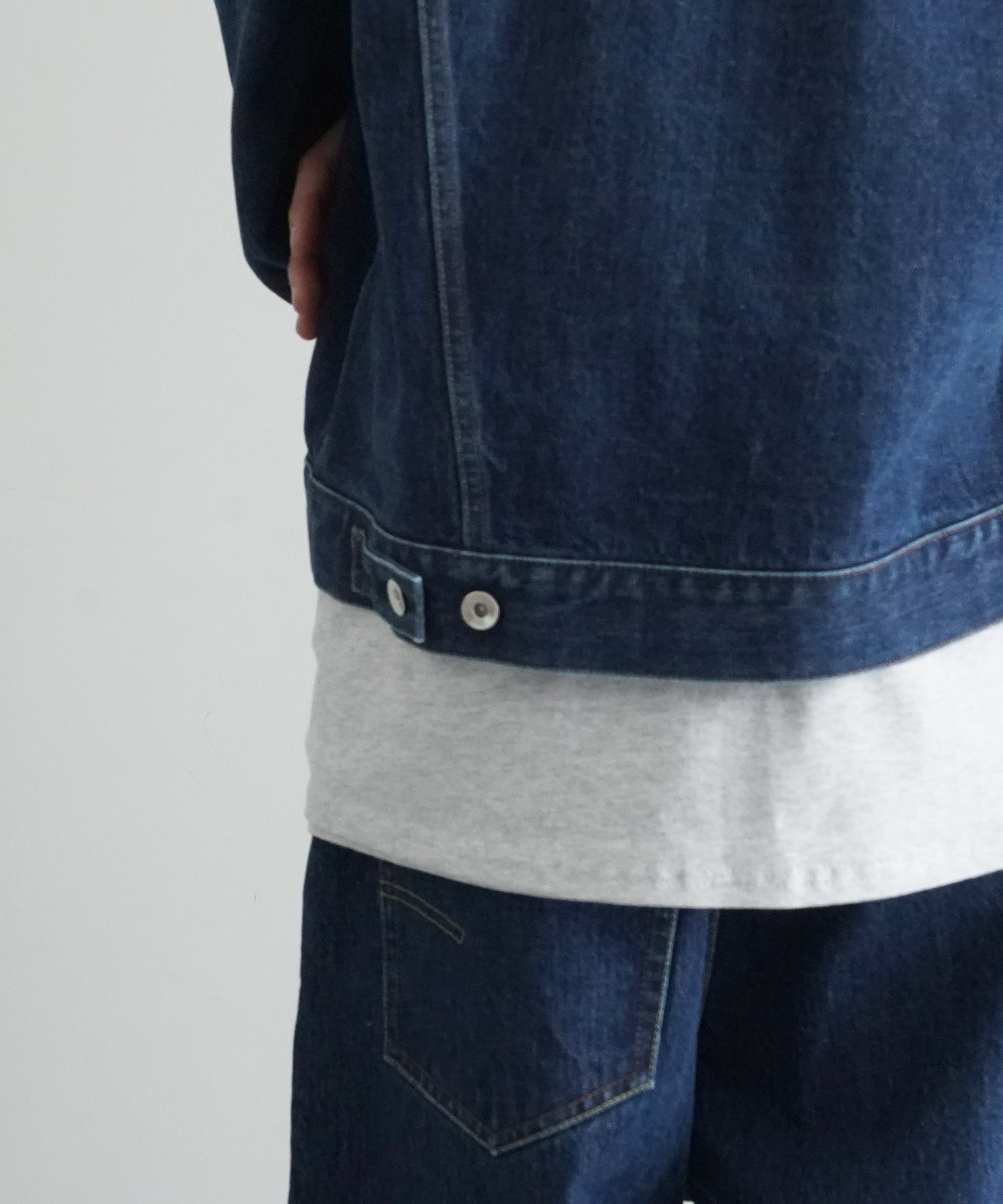 ensou. Erased jean jacket-washed "INDIGO"