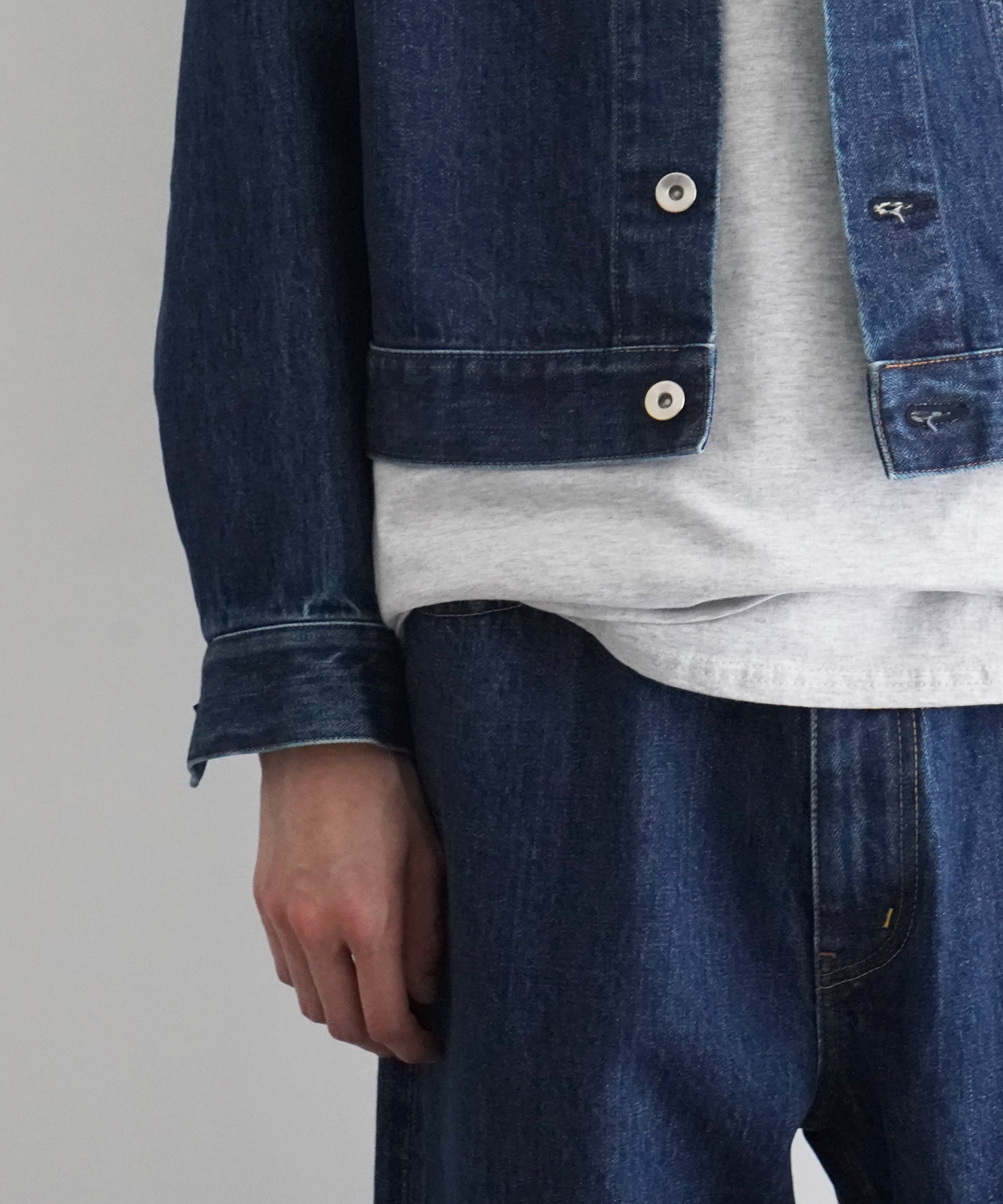 ensou. Erased jean jacket-washed "INDIGO"