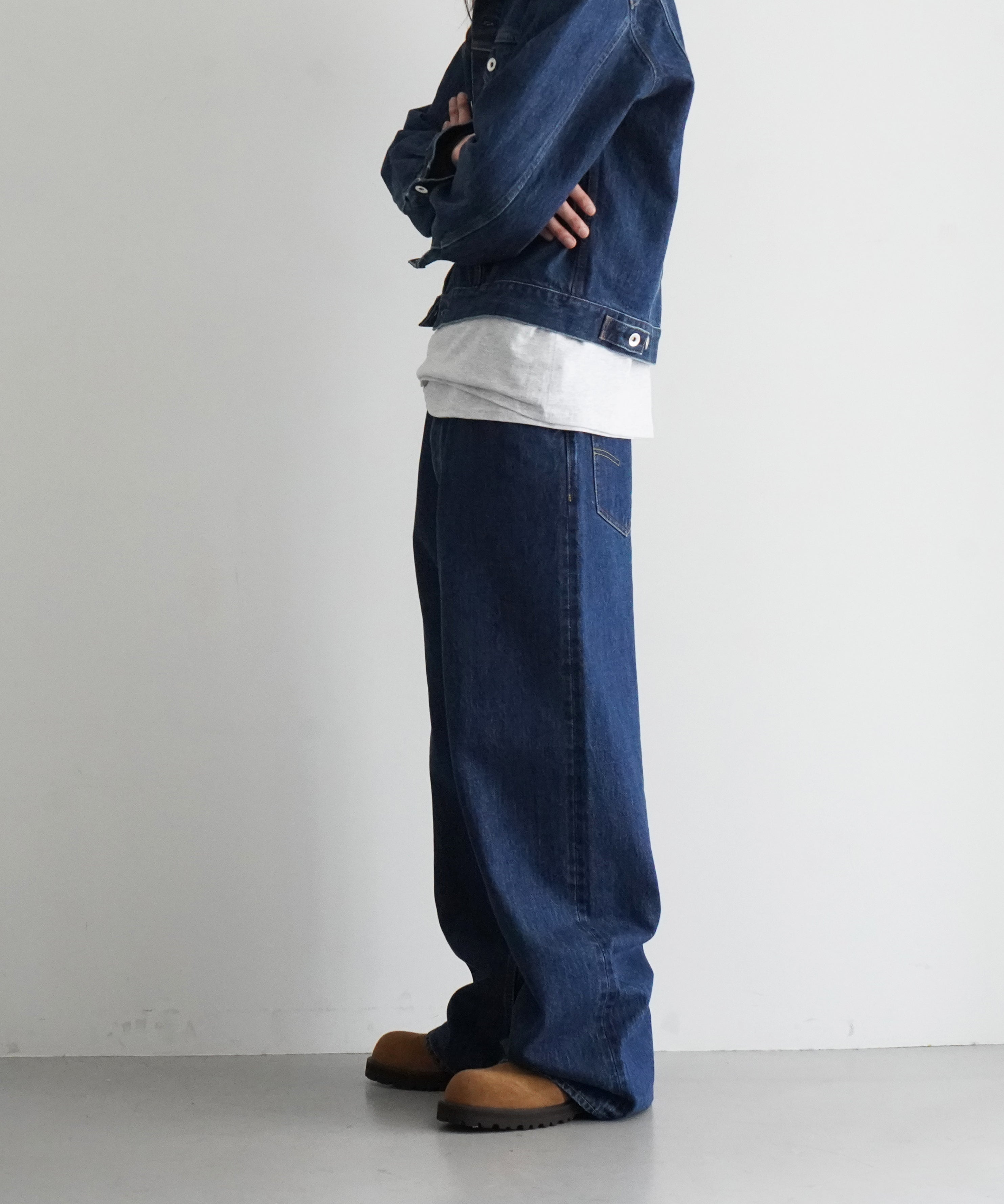 ensou. Wide big-e 4pk jeans-washed "INDIGO"