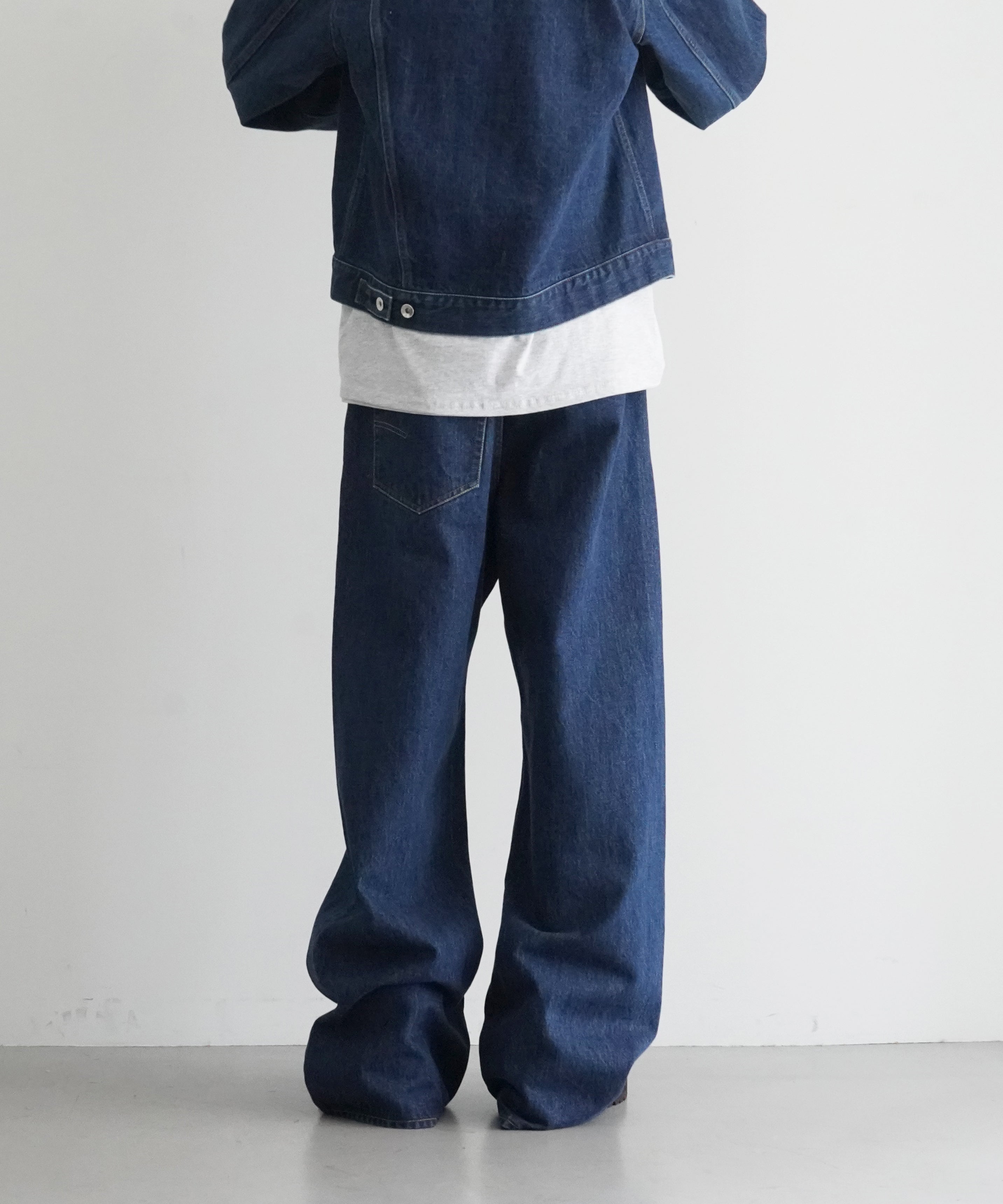 ensou. Wide big-e 4pk jeans-washed "INDIGO"