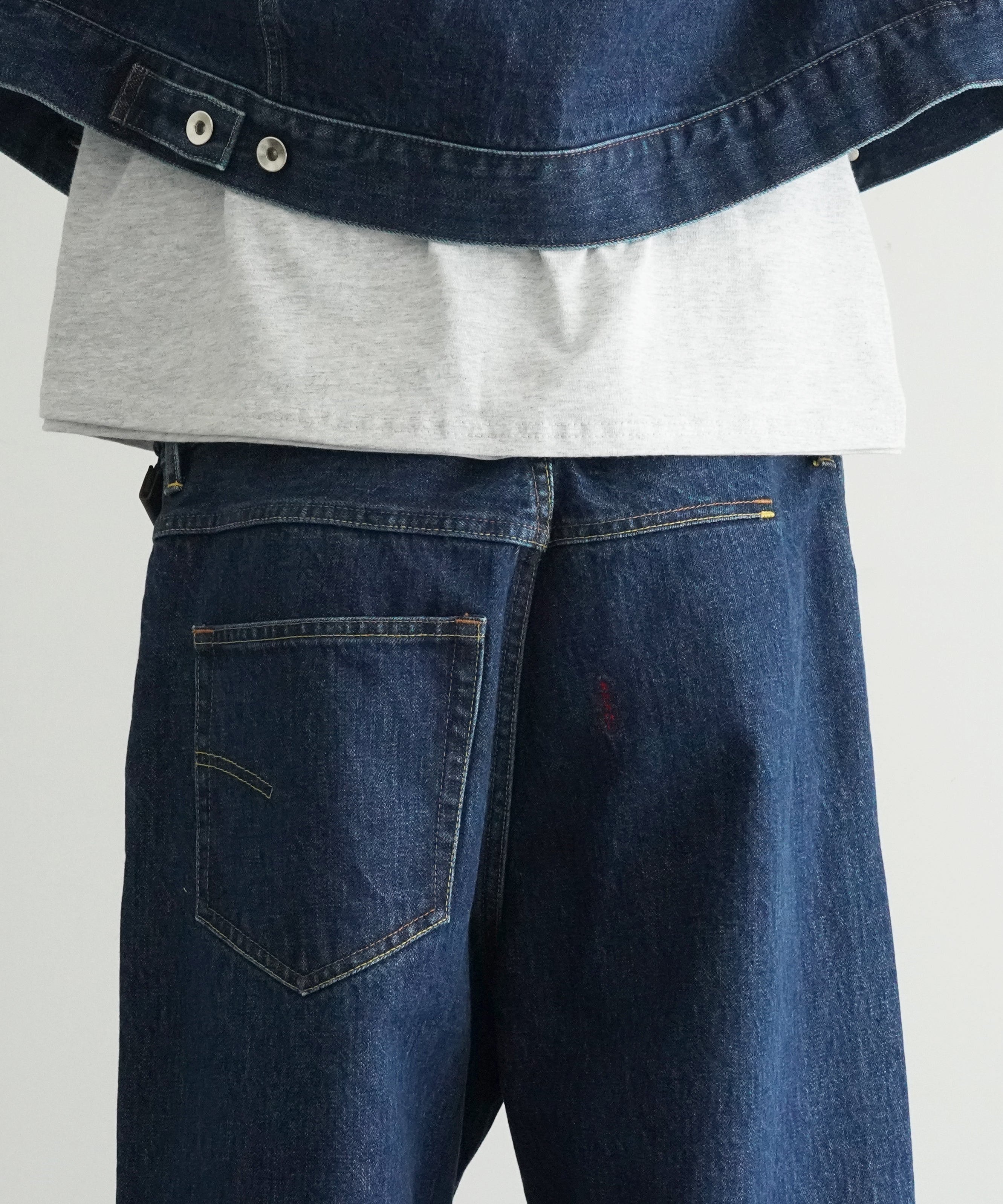ensou. Wide big-e 4pk jeans-washed "INDIGO"