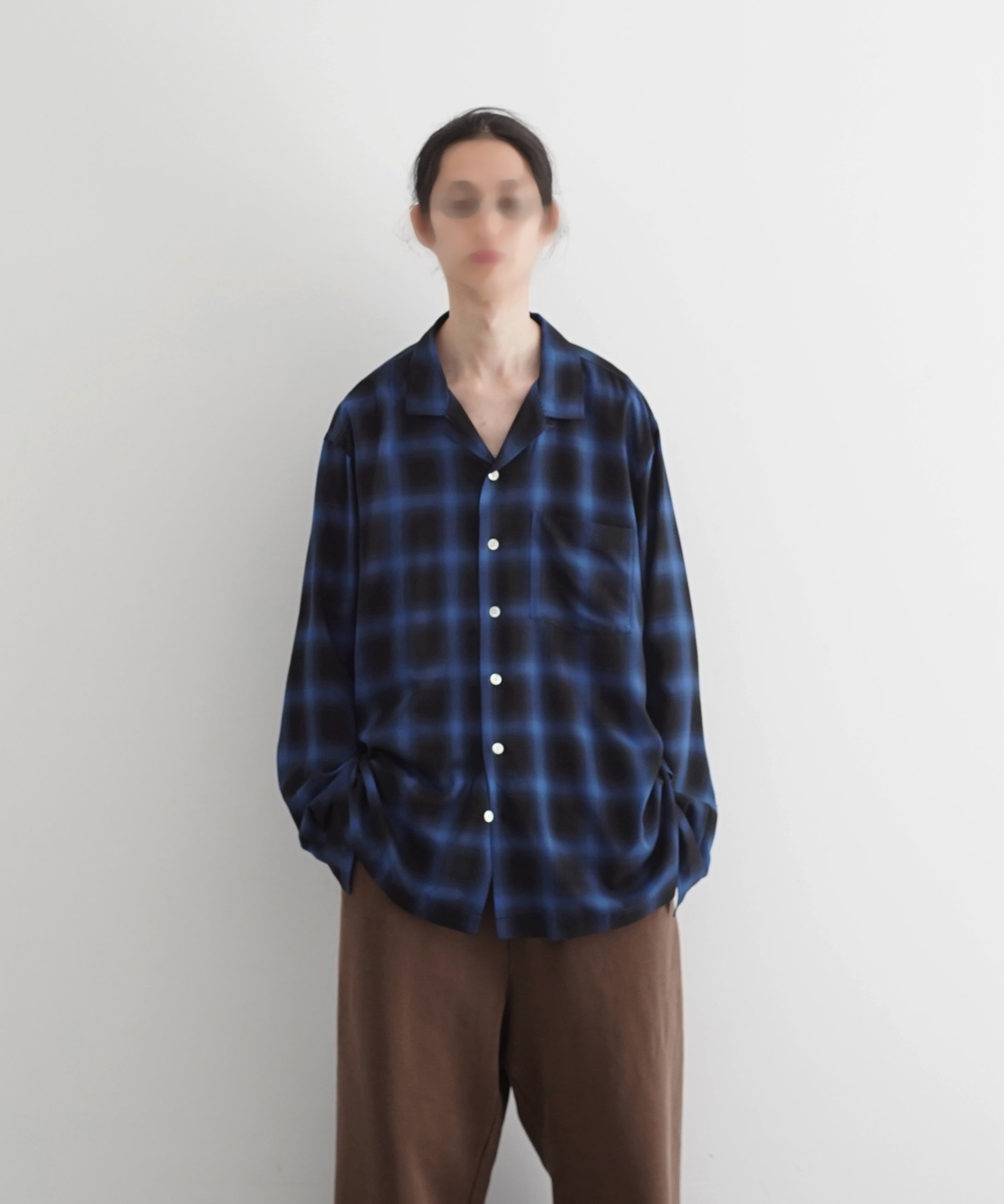 COTTON PAN Soho l/s オンブレシャツ "BLACK"