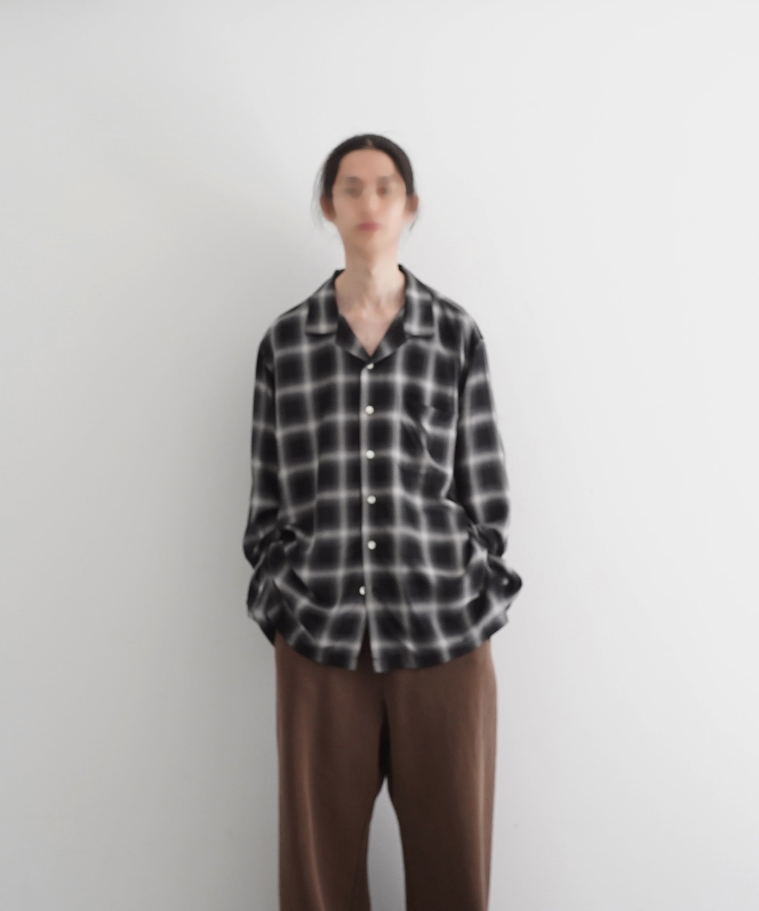 COTTON PAN Soho l/s オンブレシャツ "BLUE×BLACK"