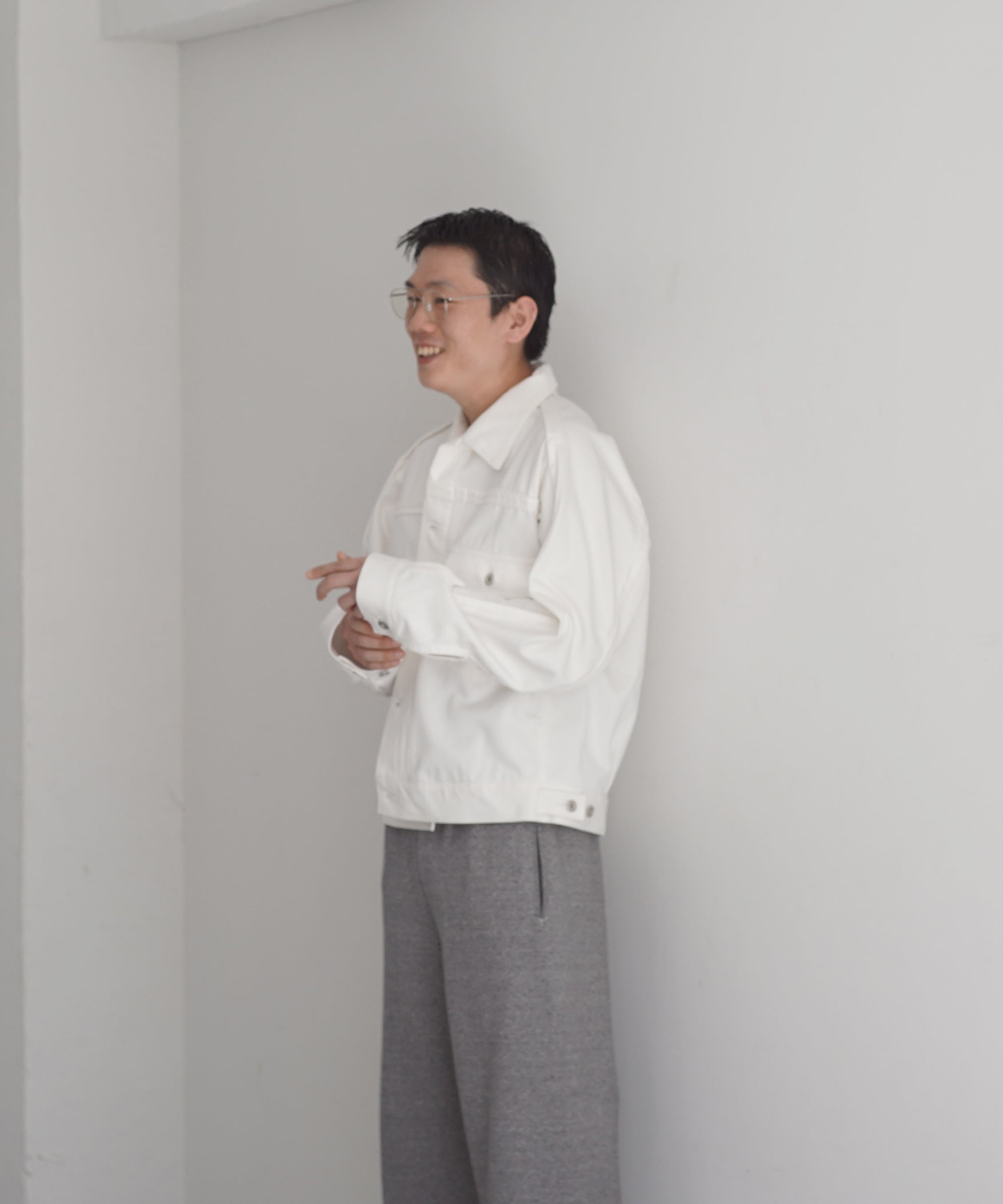 UNUSED Us2535 wide denim jacket "NATURAL"