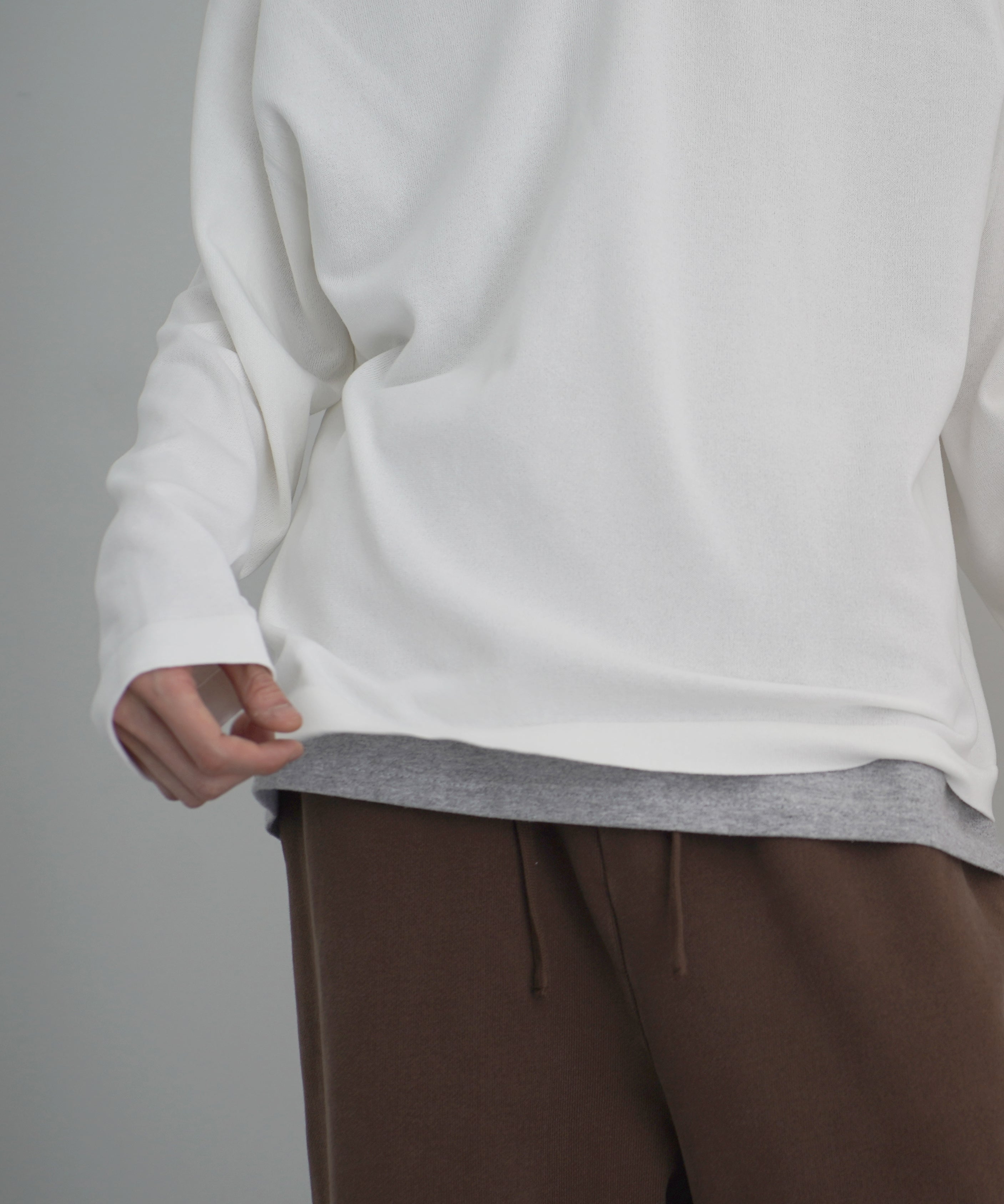 【EXCLUSIVE】crepuscule Washi v/n pullover "WHITE"