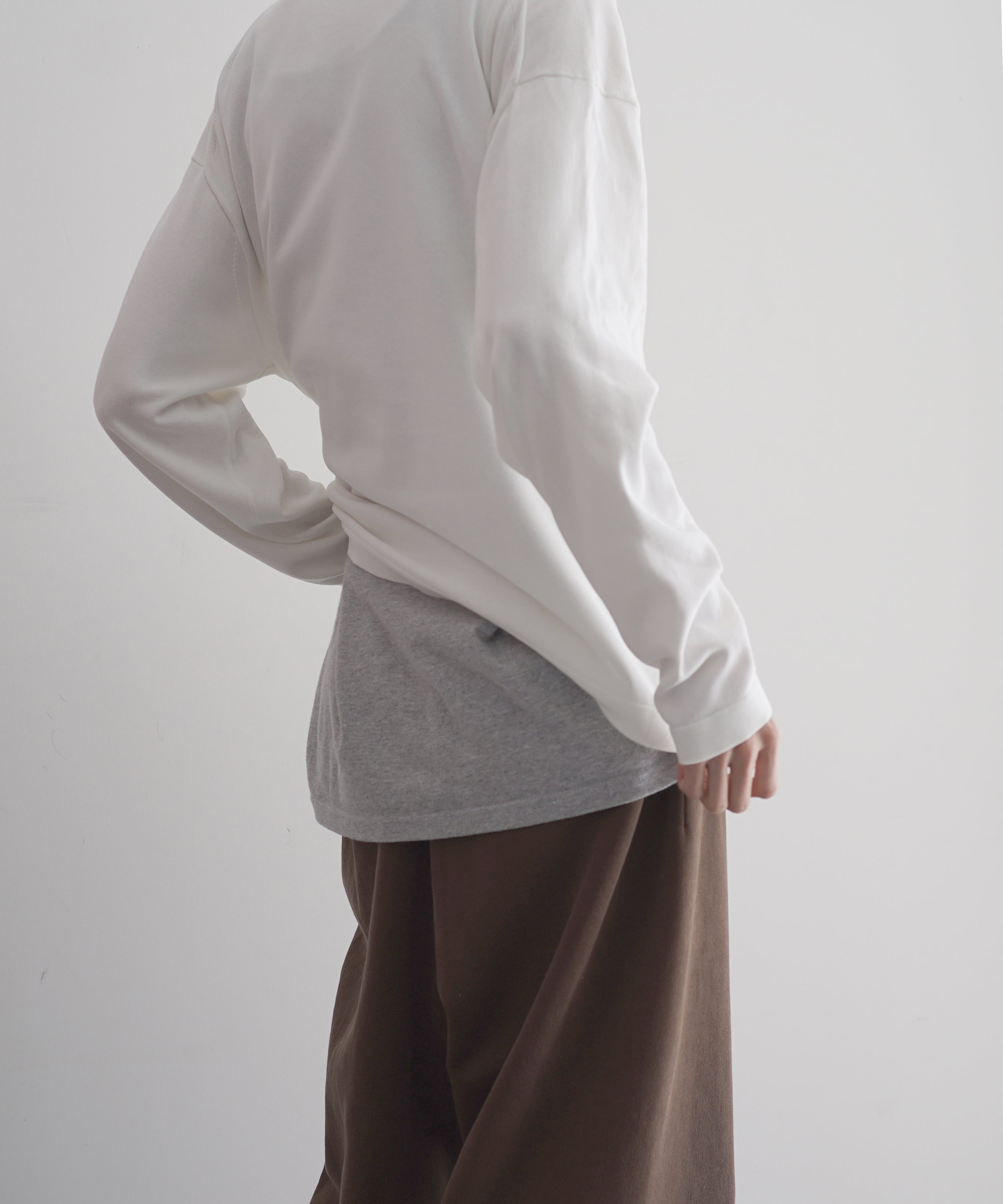 【EXCLUSIVE】crepuscule Washi v/n pullover "WHITE"
