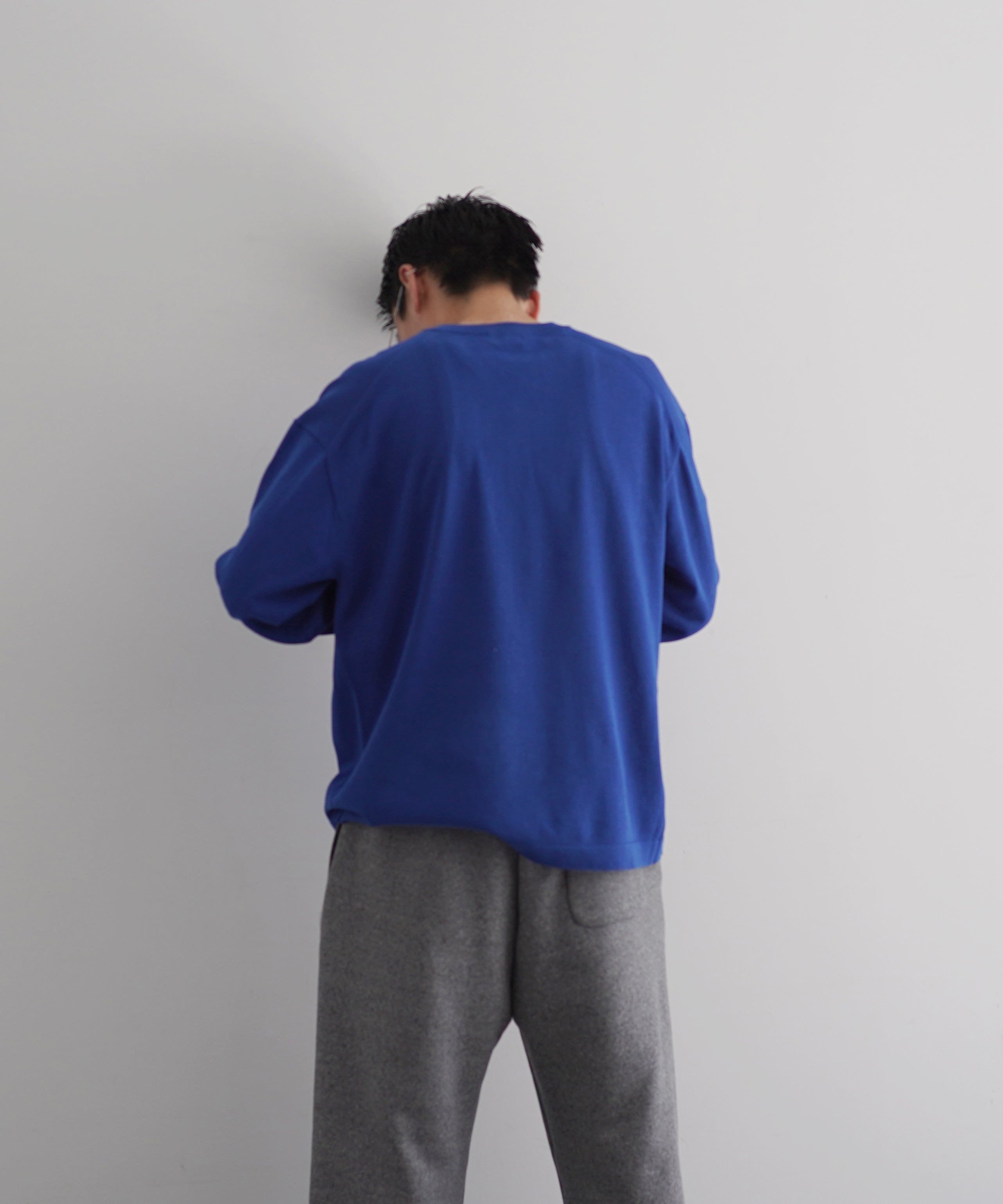 【EXCLUSIVE】crepuscule Washi v/n pullover "BLUE"