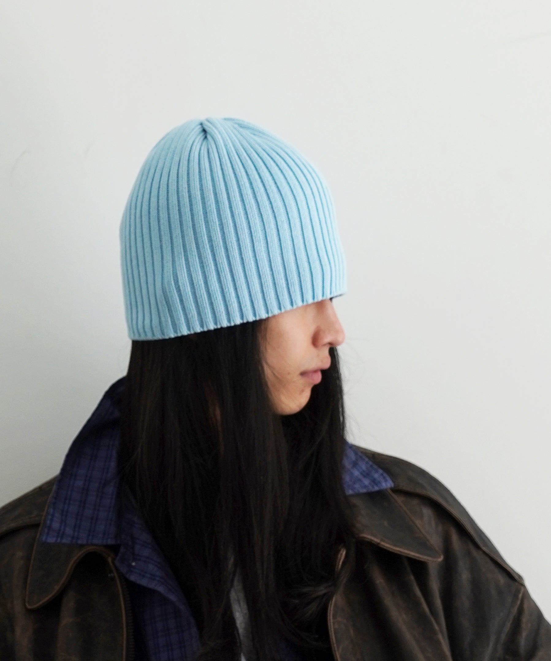 OUR LEGACY Boston beanie "NATURAL DYE SKY DRT COTTON"