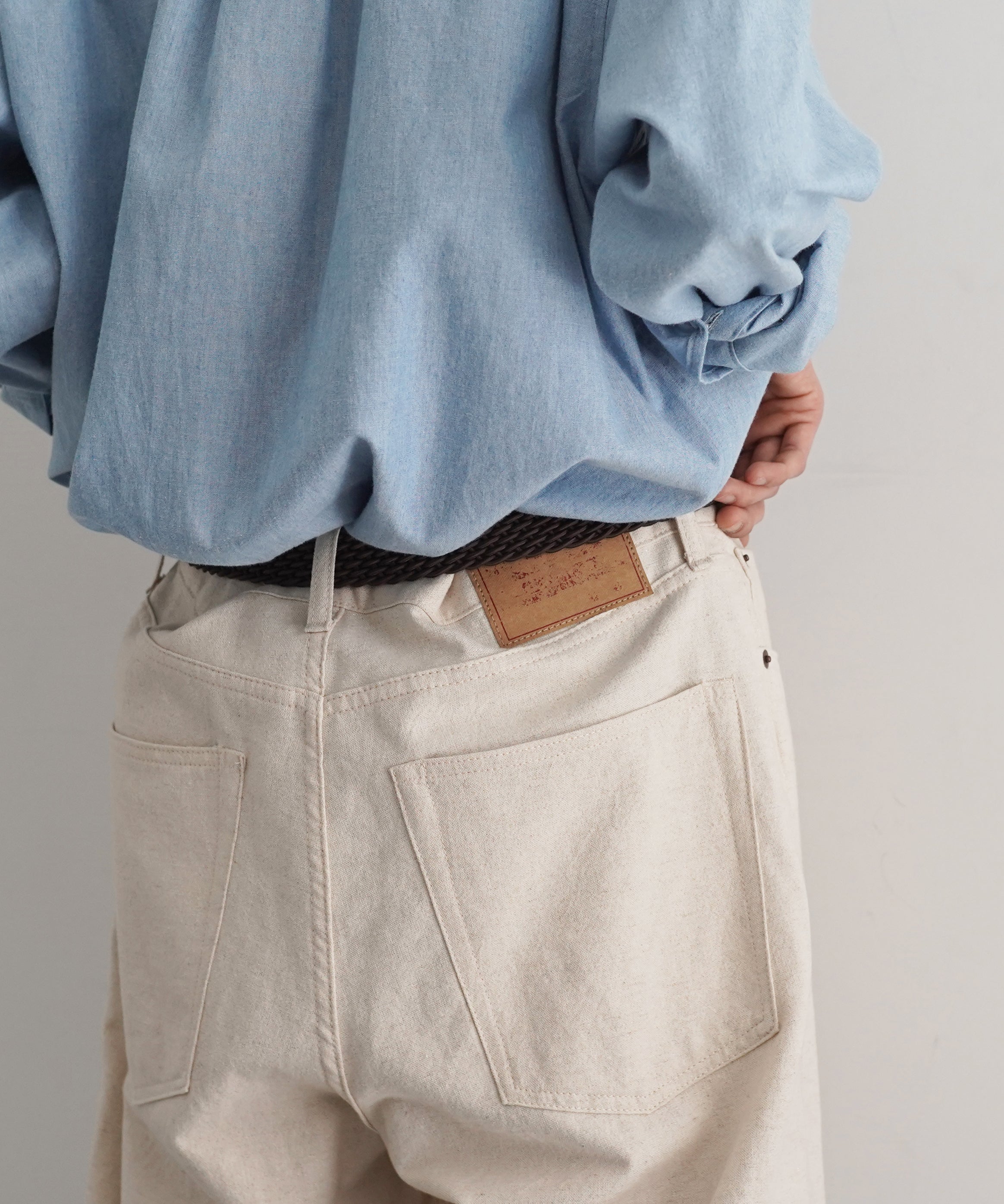 UNUSED Uw1192 wide glitter pants "BEIGE"
