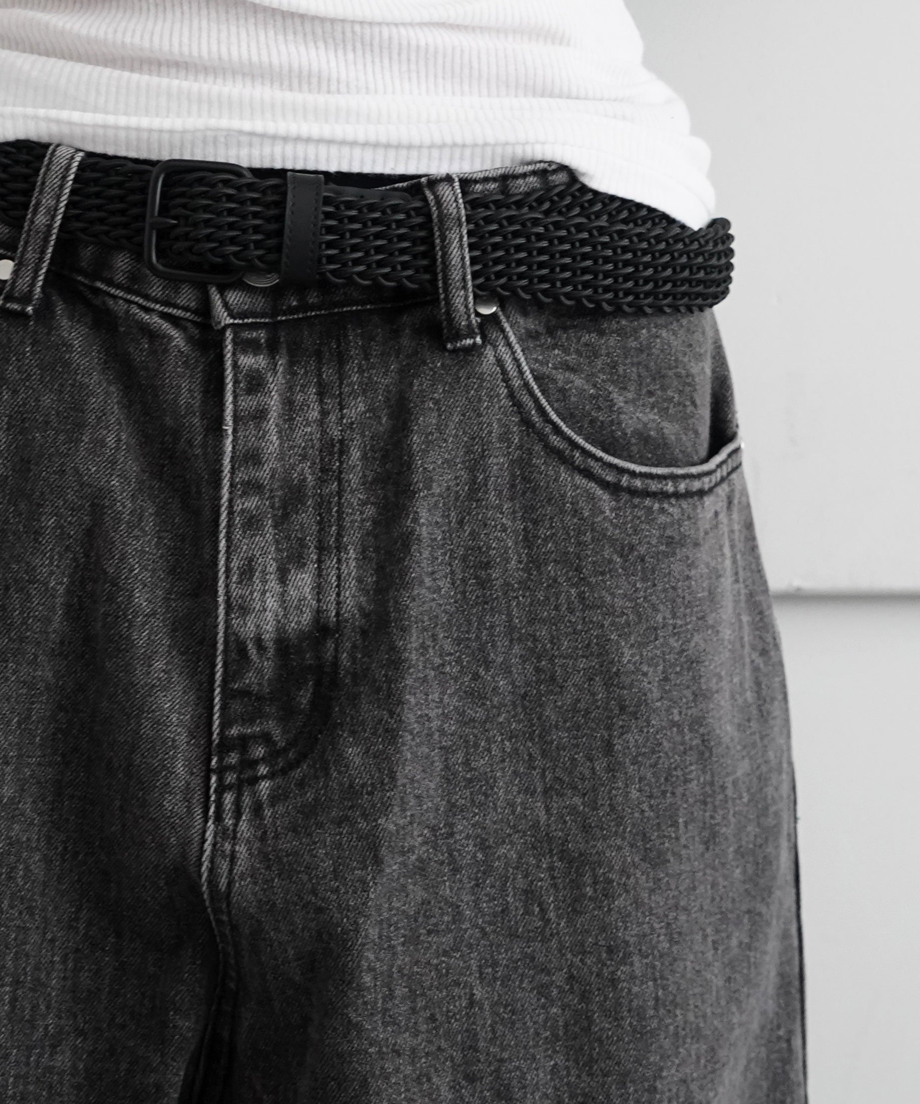 Basketcase lax baggy denim "FADED BLACK"