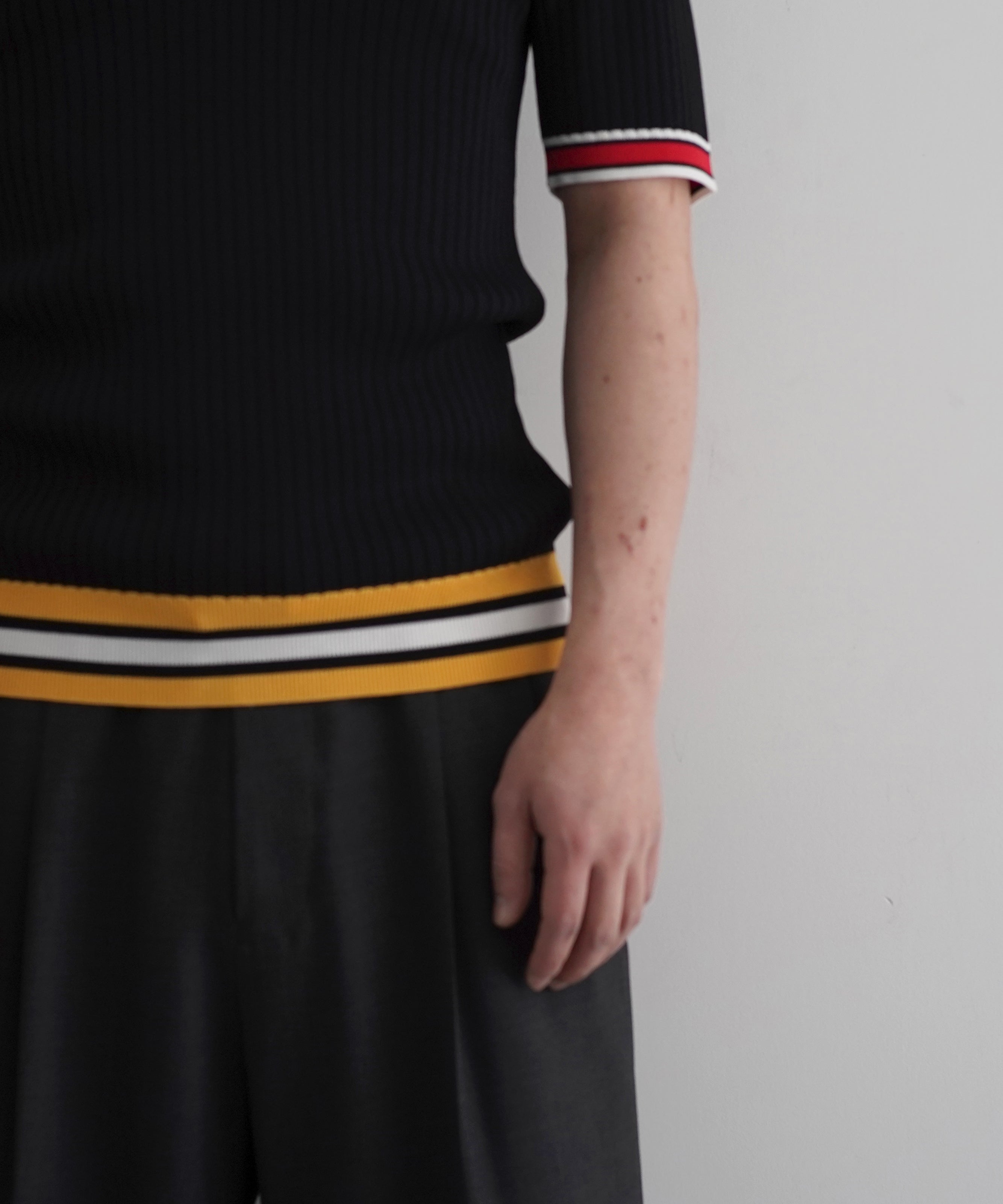 entire studios Ribbed polo "INFERNO"