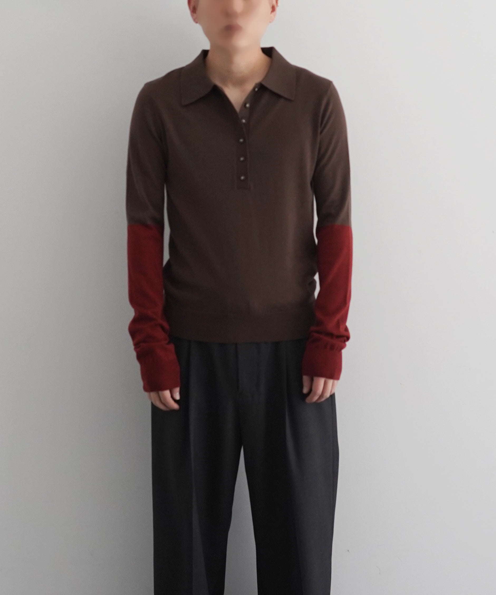 entire studios Split sleeve polo "MATTER"