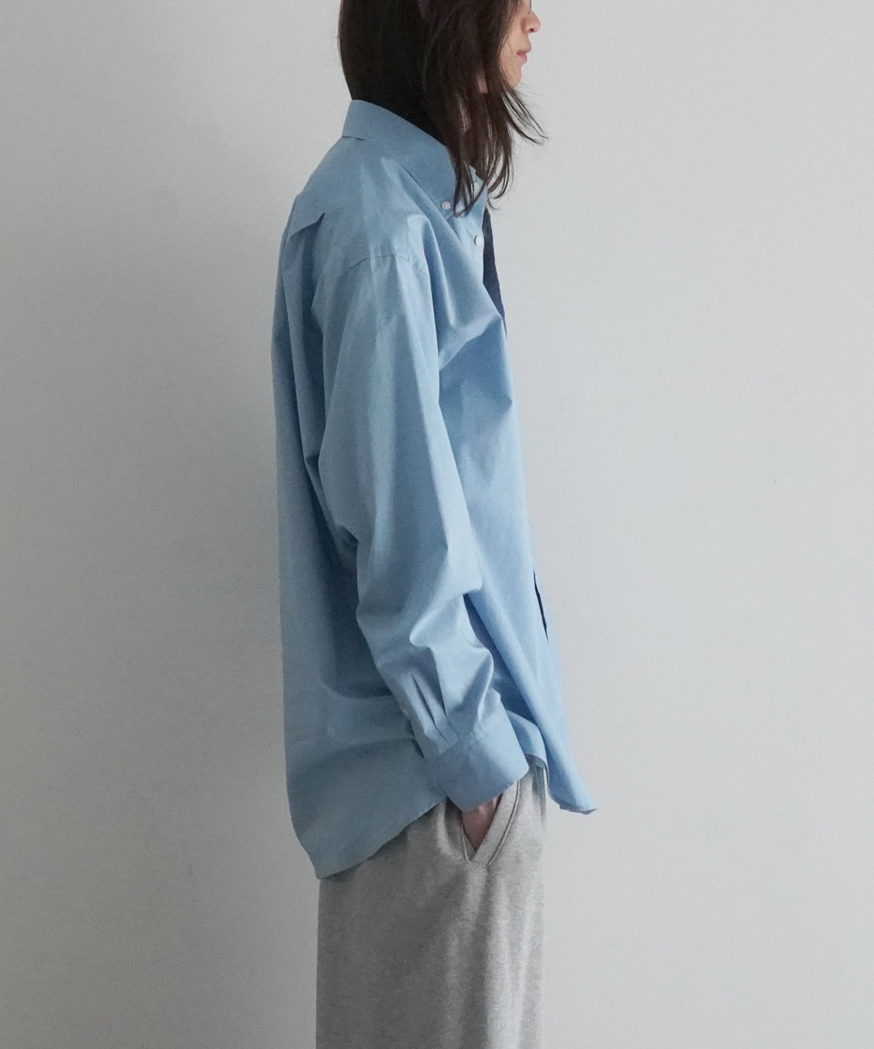 AURALEE Washed finx typewriter button down shirt "LIGHT PINK"