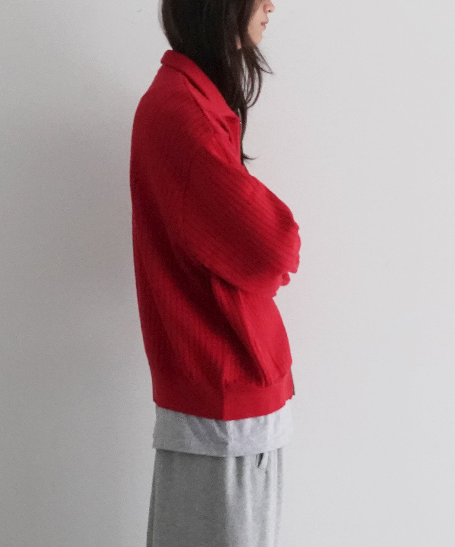 【EXCLUSIVE】crepuscule Stripe mesh drizzler "RED"