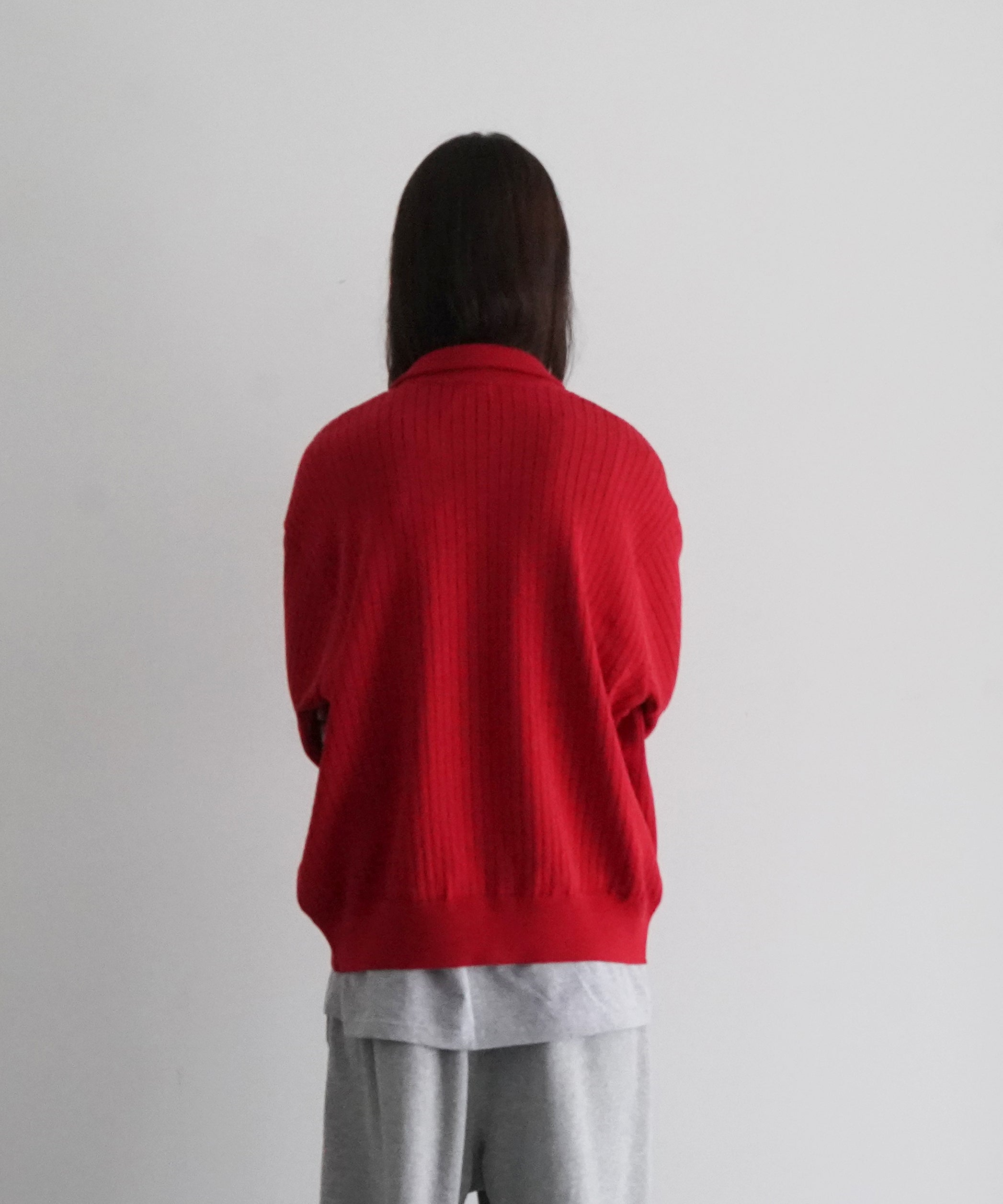 【EXCLUSIVE】crepuscule Stripe mesh drizzler "RED"