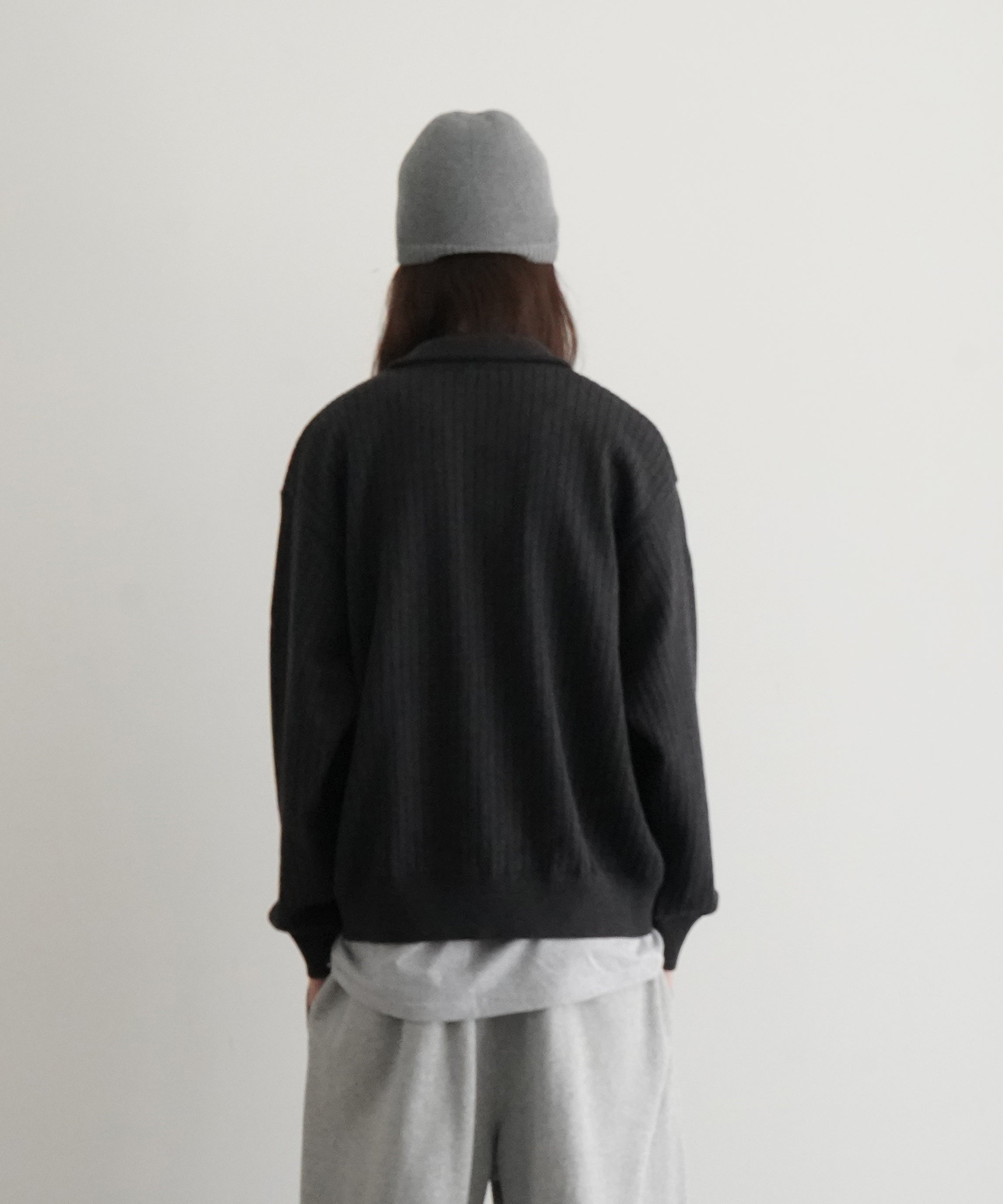 【EXCLUSIVE】crepuscule Stripe mesh drizzler "C.GRAY"