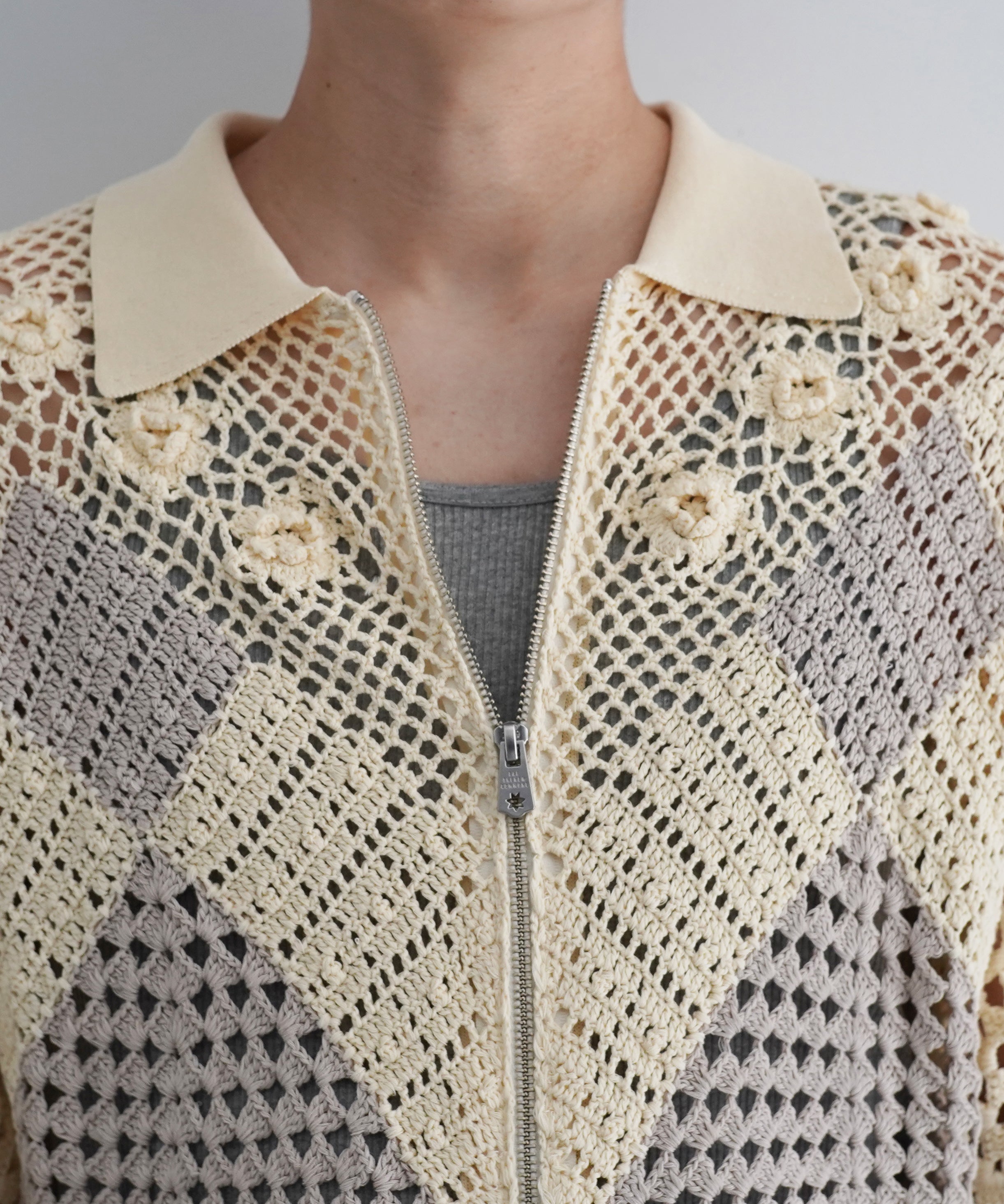 FAF(FAKE AS FLOWERS) Crochet shirts "ECRU"