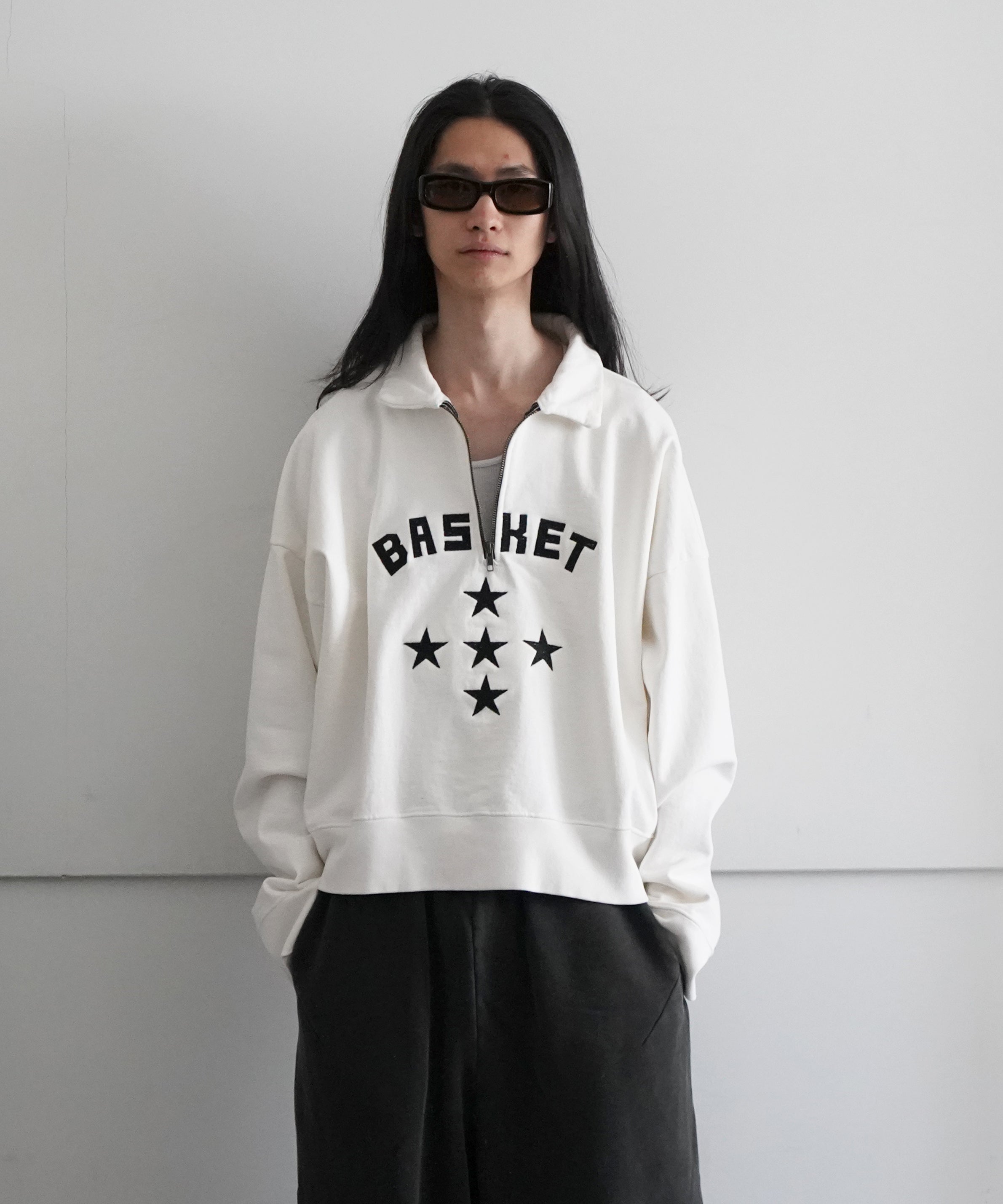 Basketcase Spelout, quarter-zip "BONE"