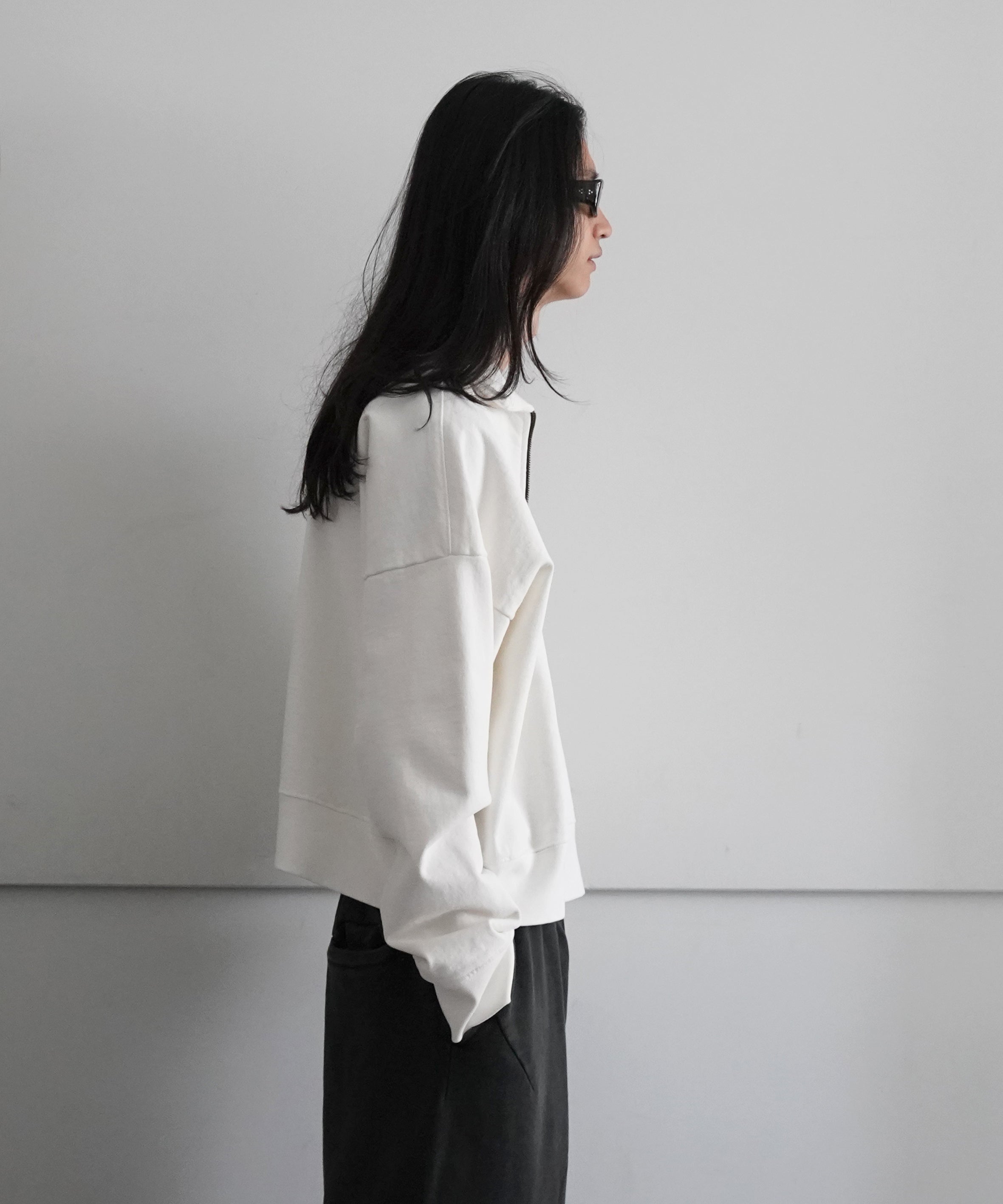 Basketcase Spelout, quarter-zip "BONE"