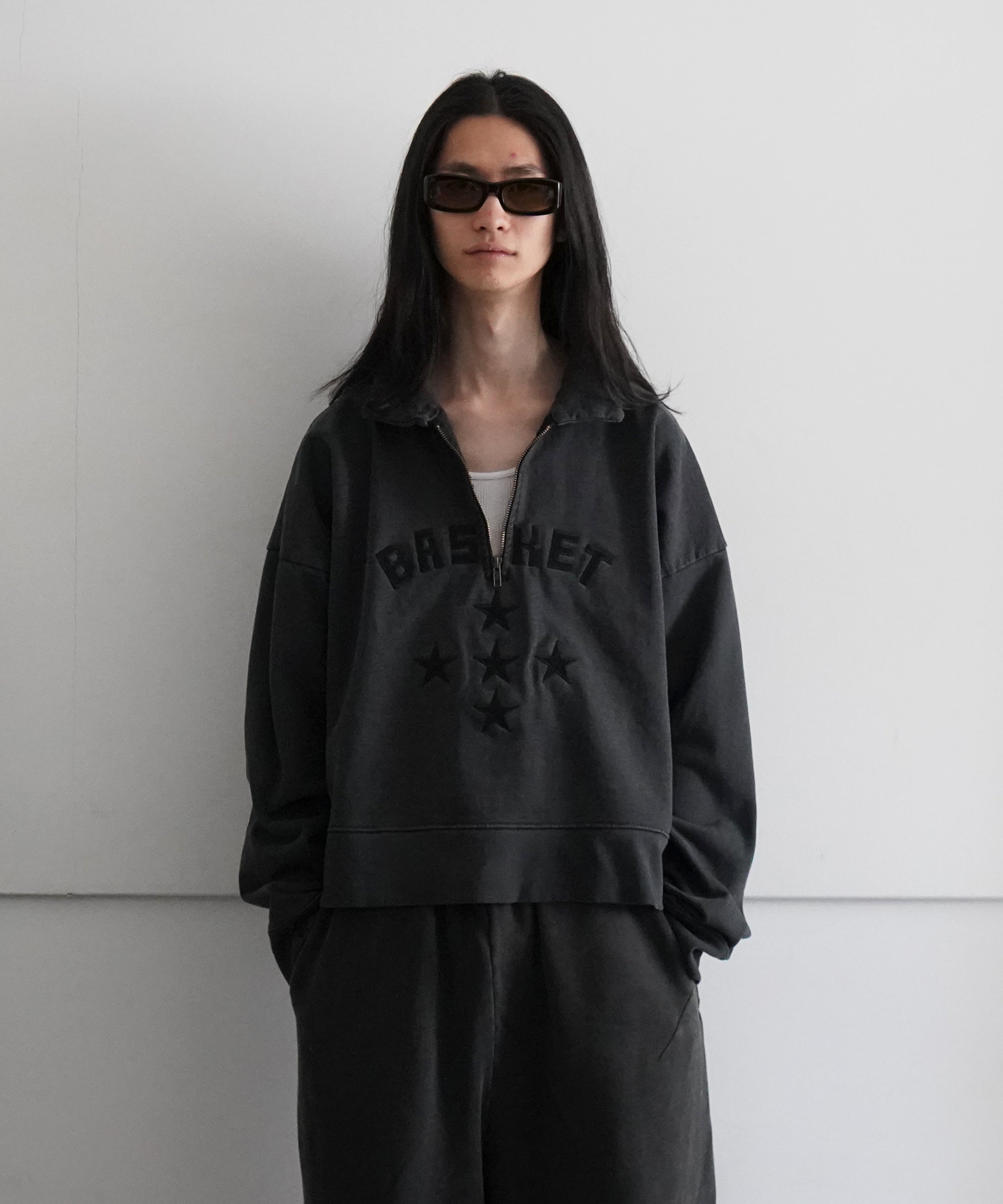 Basketcase Spelout, quarter-zip "BONE"